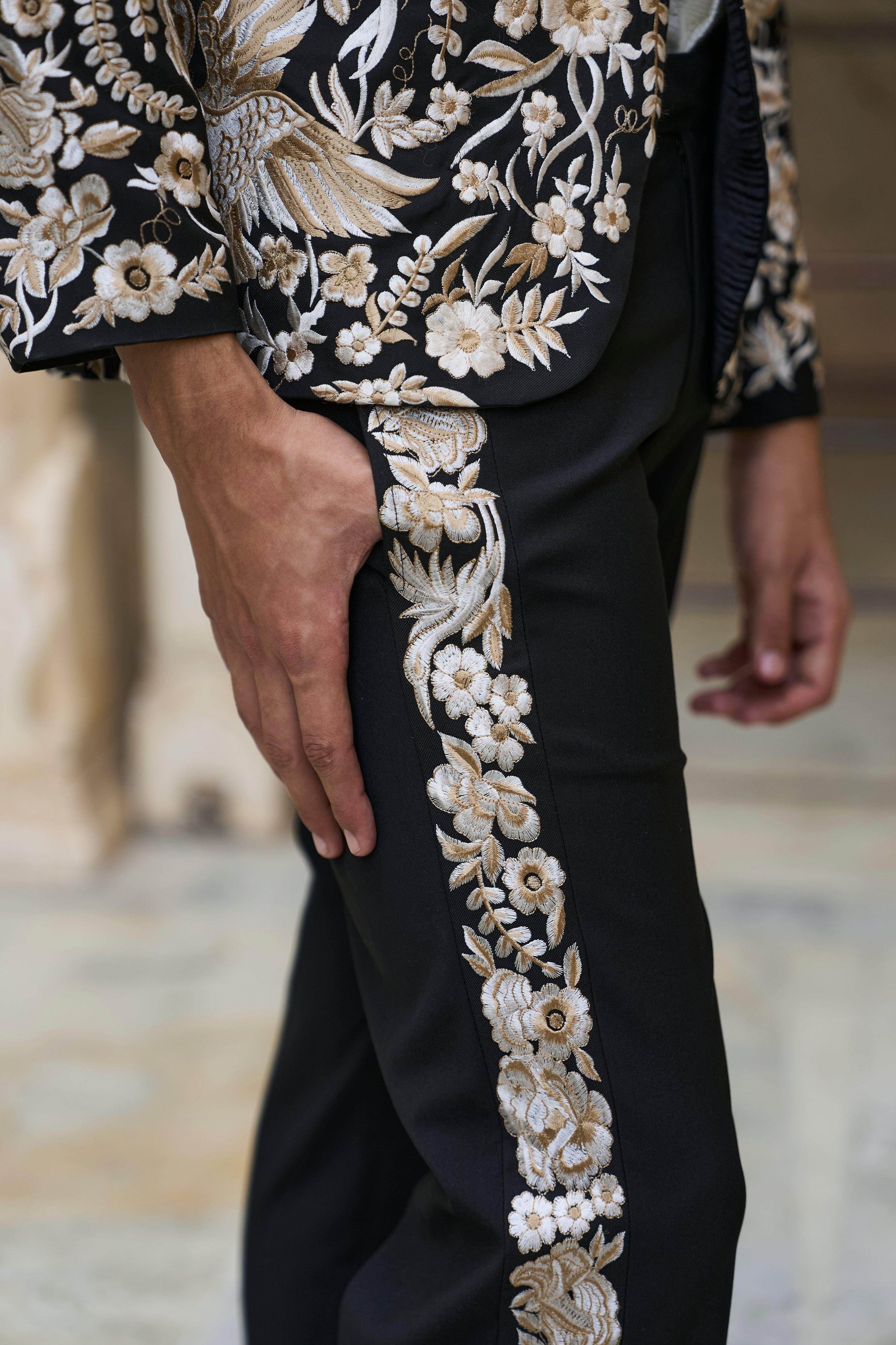 EMBROIDERED JACKET, SHIRT AND PANT - dash and dot