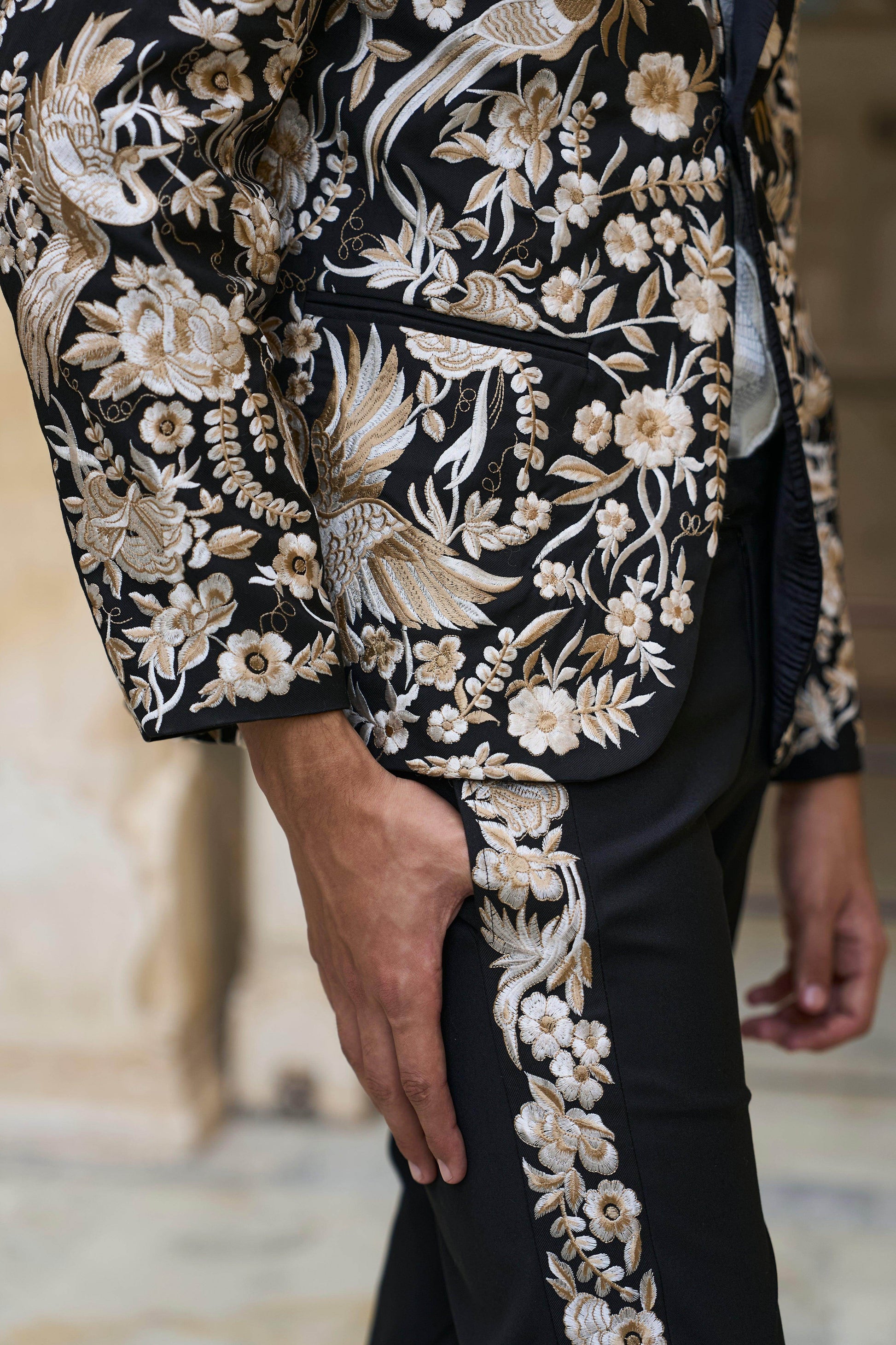 EMBROIDERED JACKET, SHIRT AND PANT - dash and dot