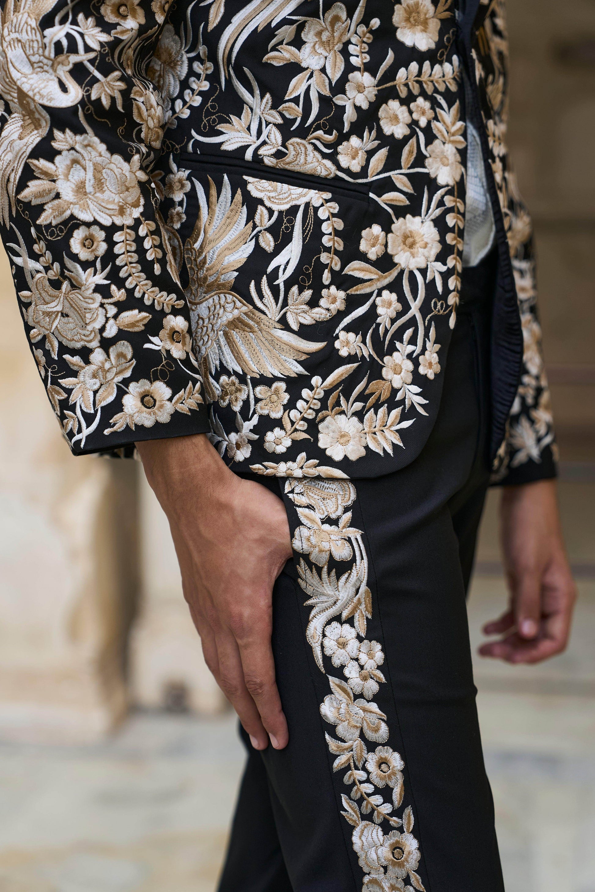 EMBROIDERED JACKET, SHIRT AND PANT - dash and dot