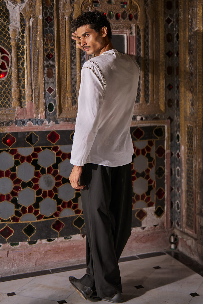 ASYMMETRICAL BLACK PANT dash and dot