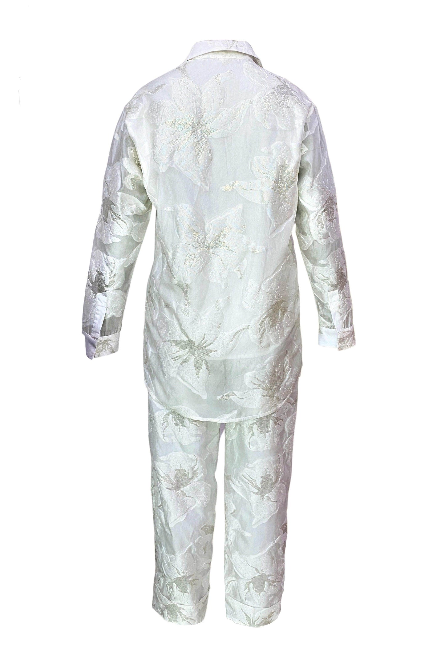 IVORY BROCADE PANT - dash and dot