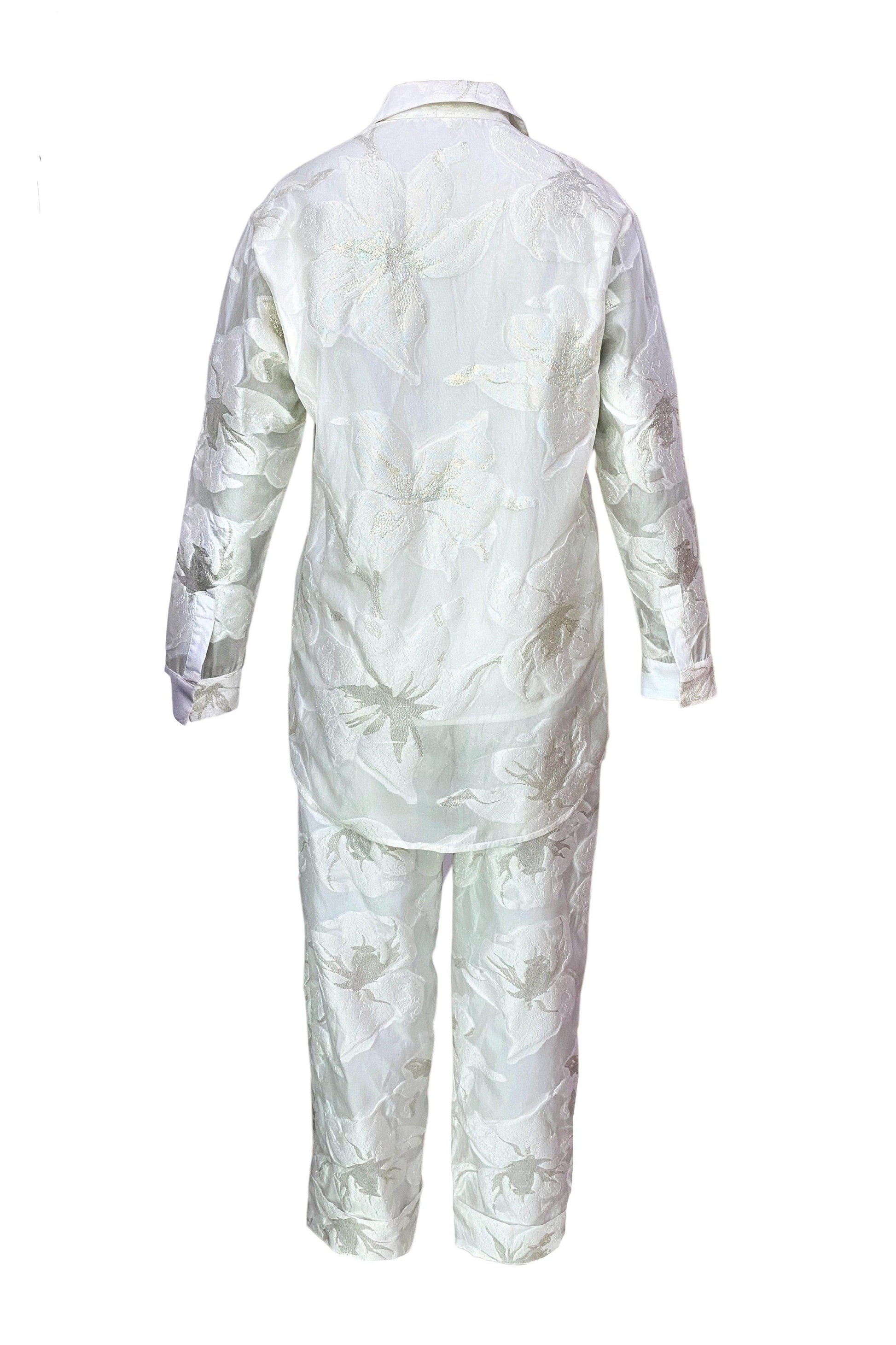 IVORY BROCADE PANT - dash and dot