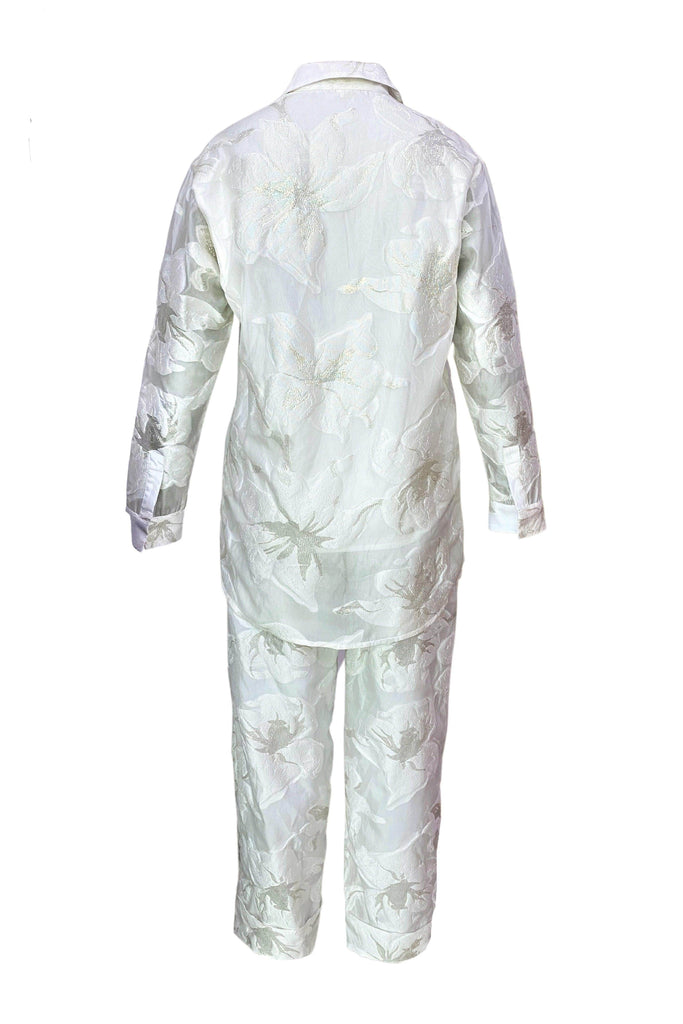 IVORY BROCADE PANT - dash and dot dash and dot