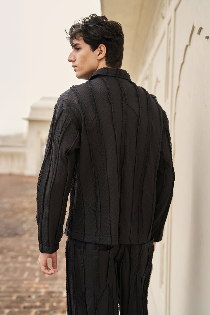 TEXTURED BLACK SHIRT dash and dot