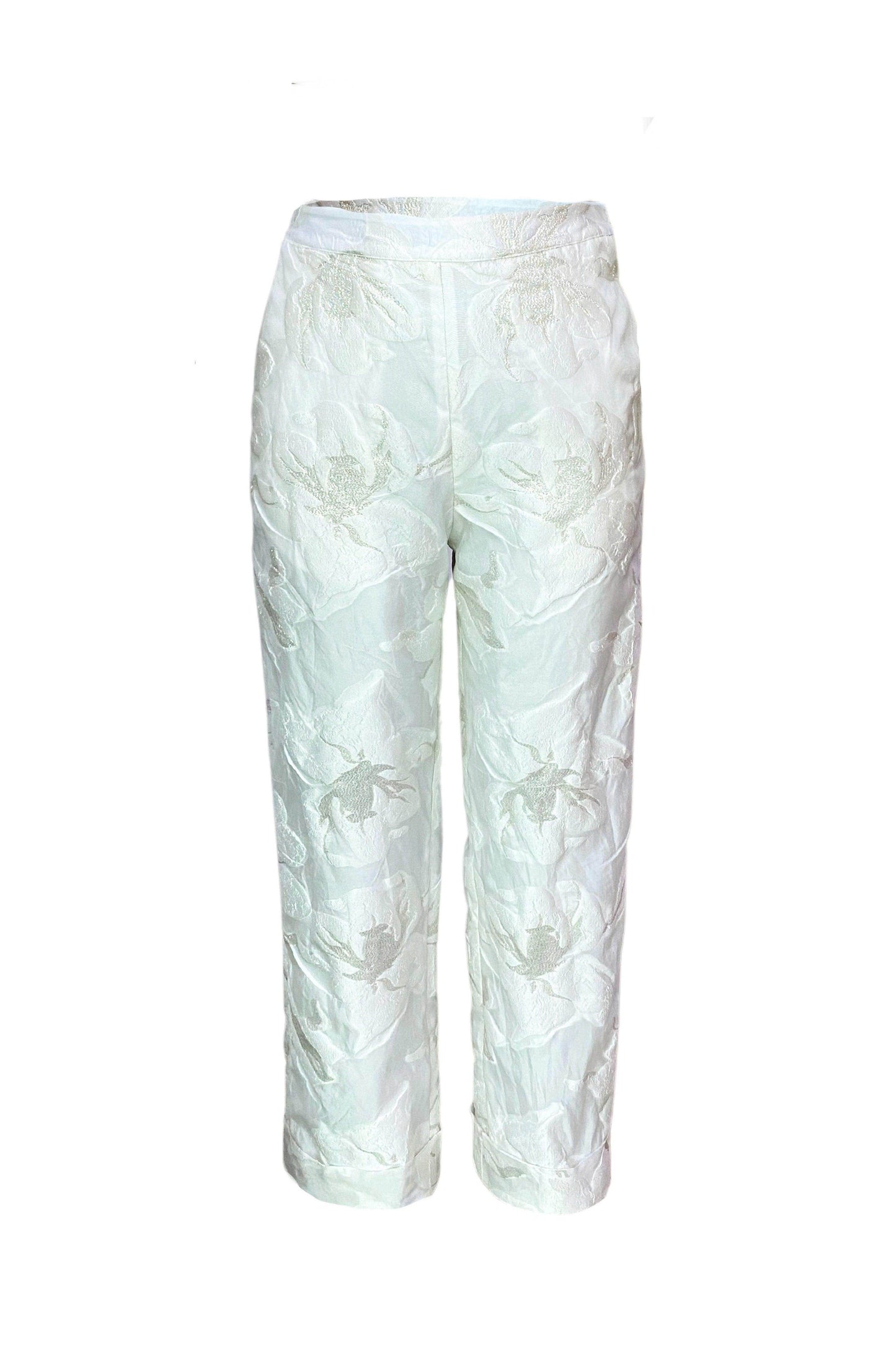 IVORY BROCADE PANT - dash and dot