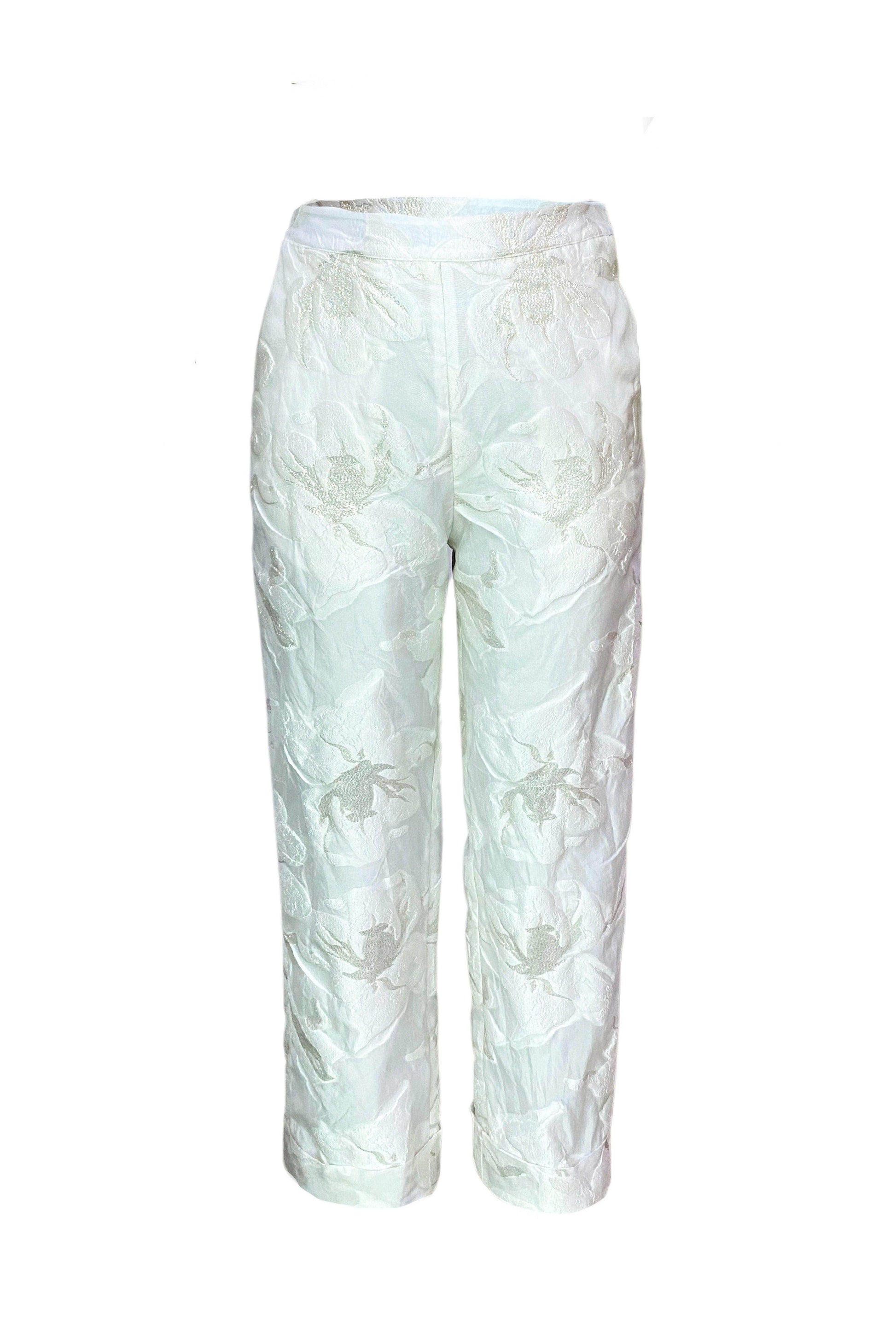 IVORY BROCADE PANT - dash and dot