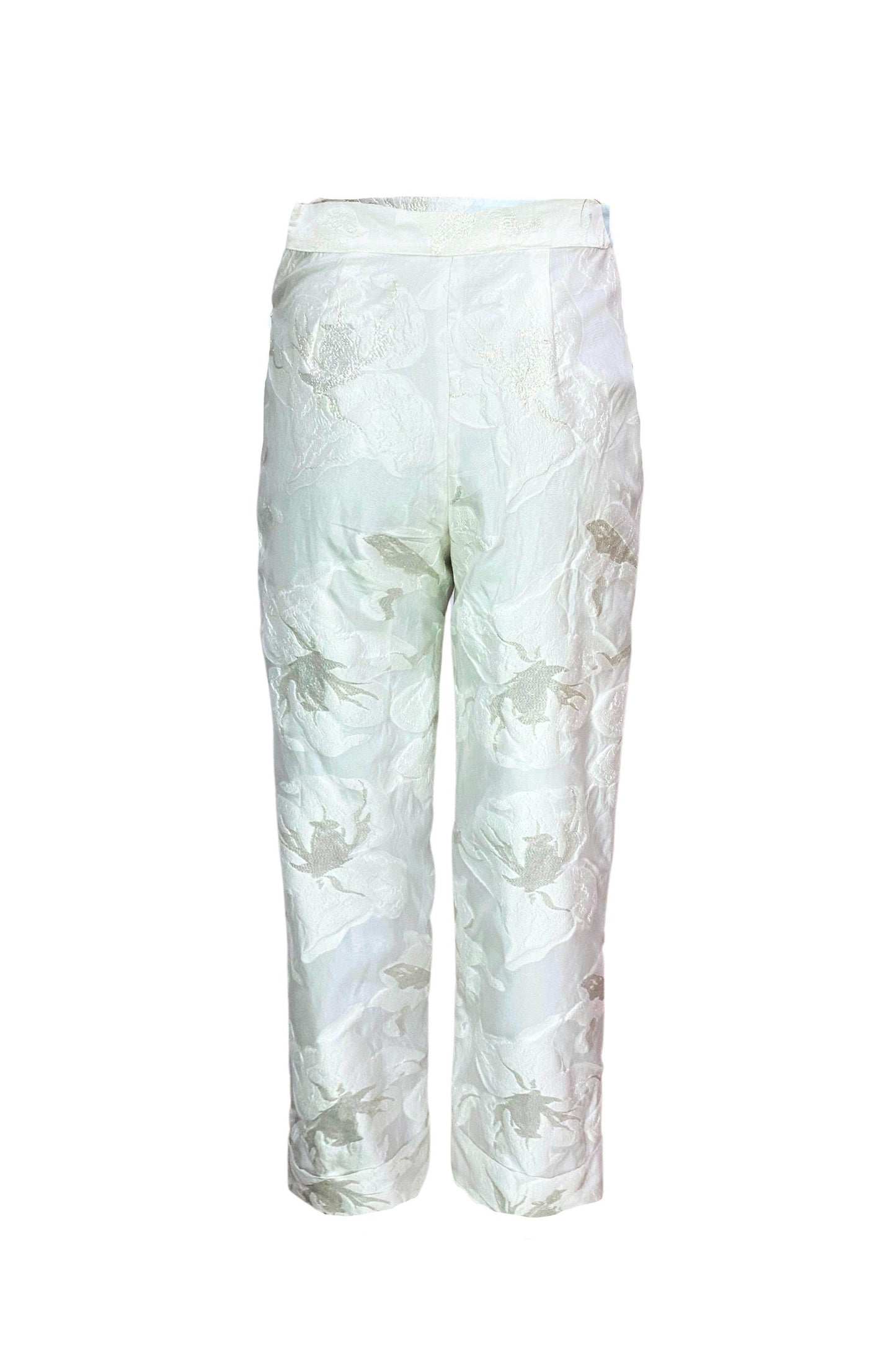 IVORY BROCADE PANT - dash and dot