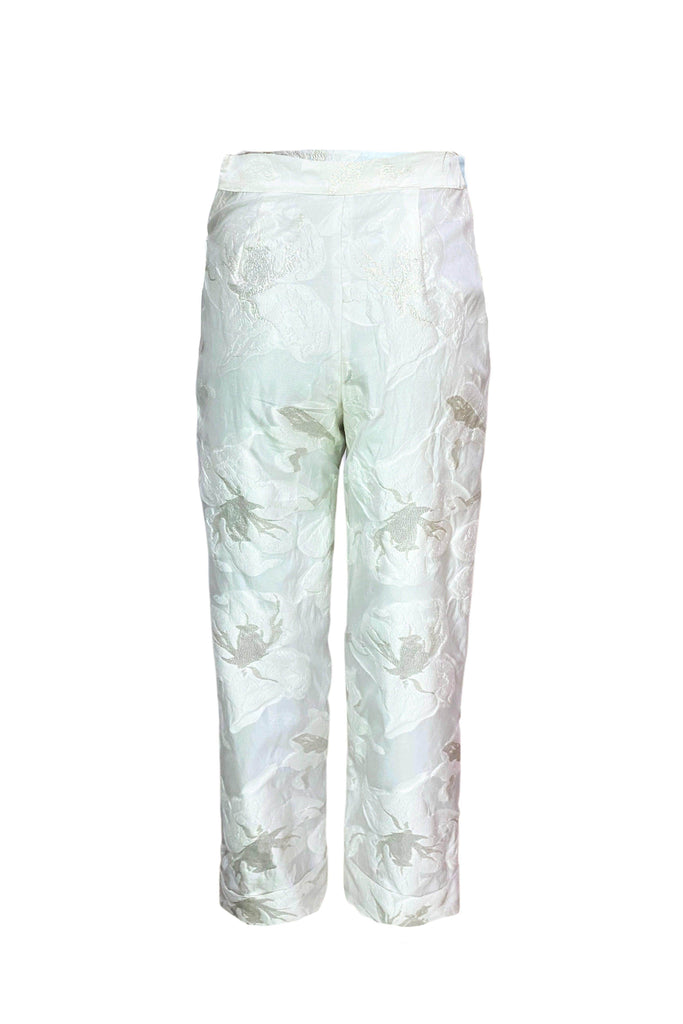 IVORY BROCADE PANT - dash and dot dash and dot