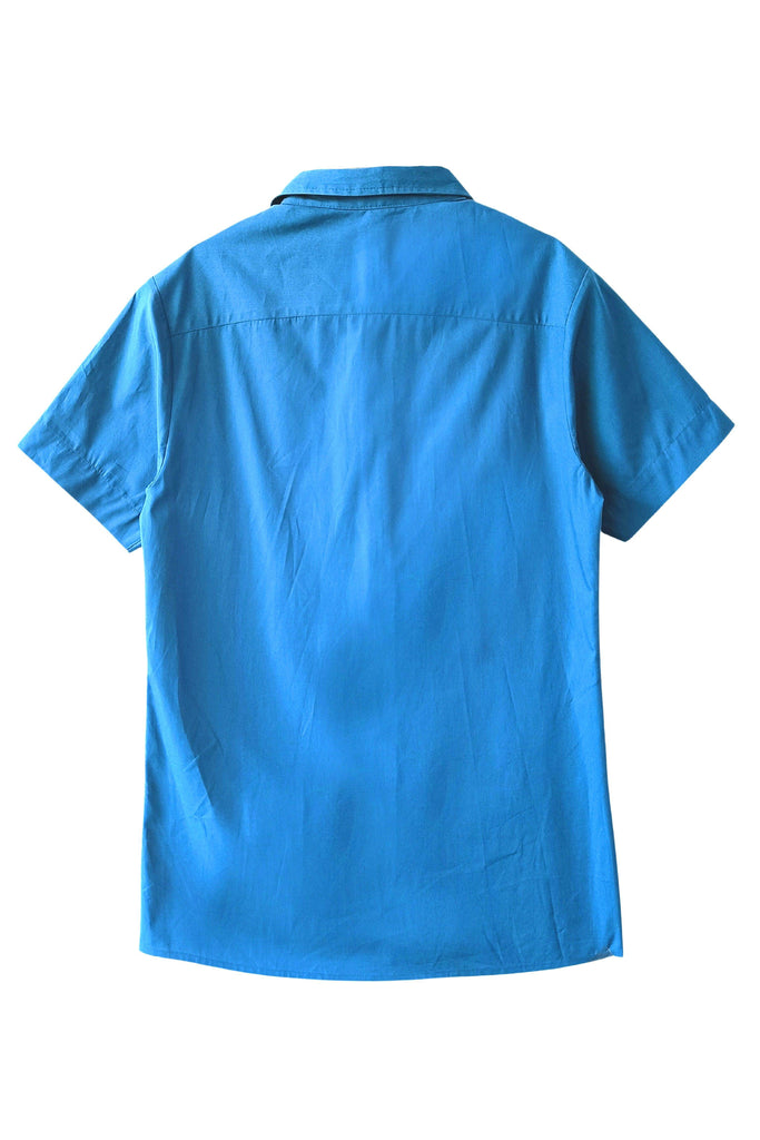 HALF SLEEVE PINTUCK BIB SHIRT - dash and dot dash and dot