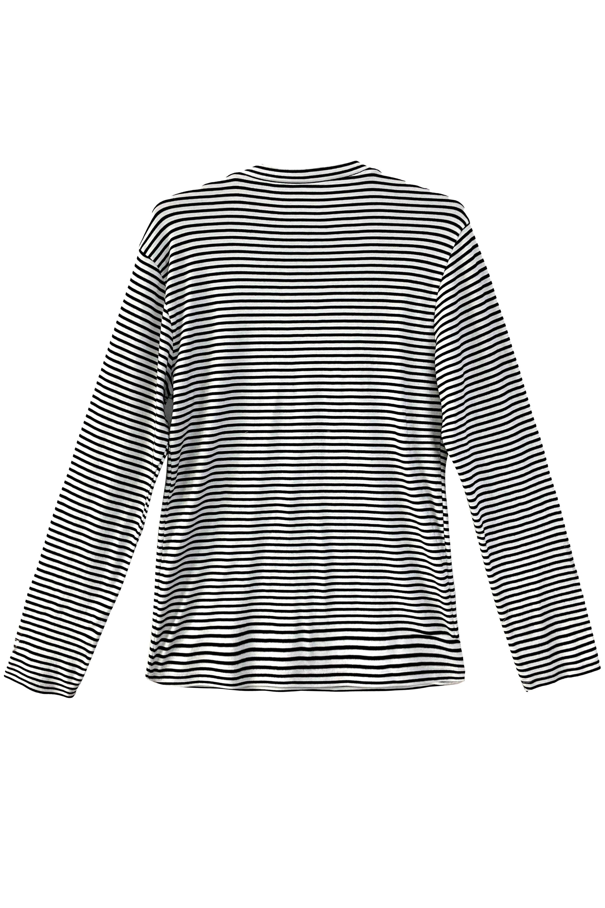 STRIPE SHOULDER ZIP SWEAT - dash and dot