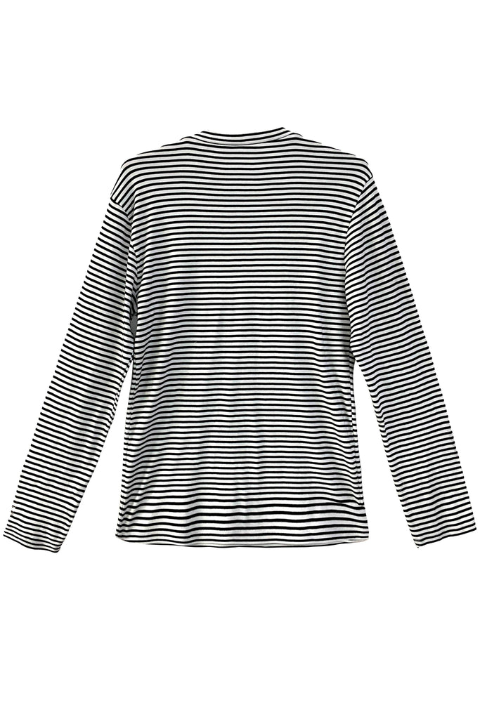 STRIPE SHOULDER ZIP SWEAT - dash and dot dash and dot