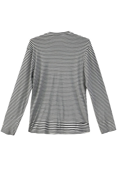 STRIPE SHOULDER ZIP SWEAT - dash and dot