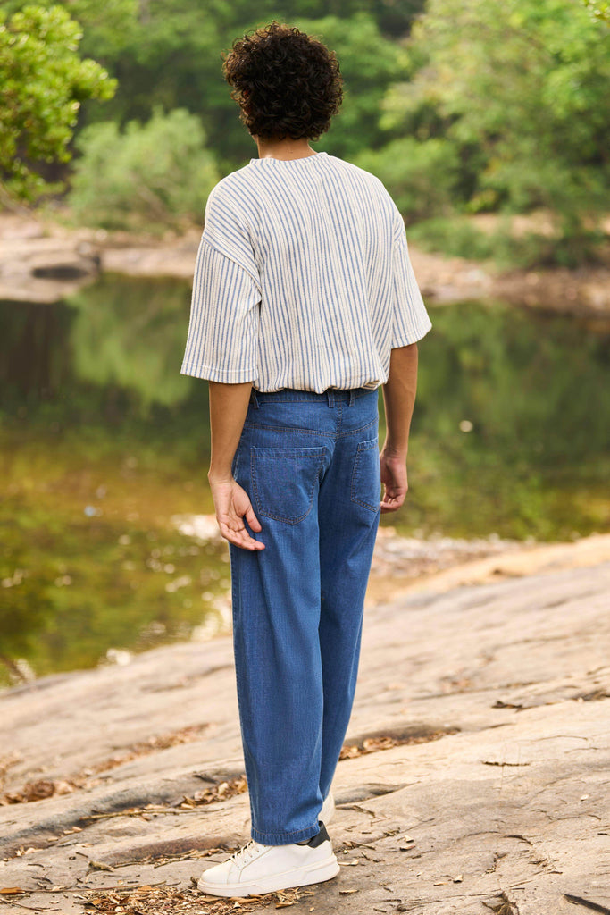 TEXTURED STRIPE TEE - dash and dot dash and dot