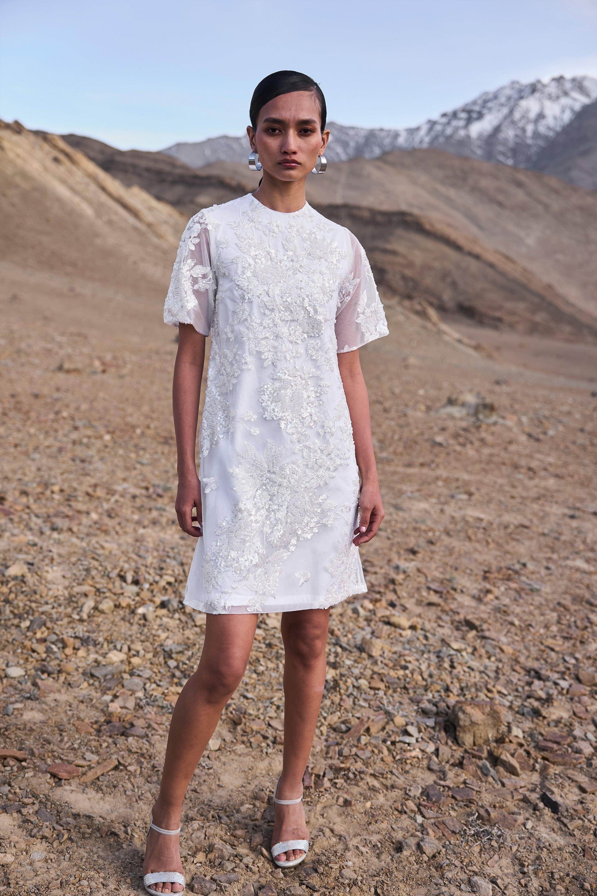 SEQUIN AND BEAD EMBROIDERED MINI - dash and dot