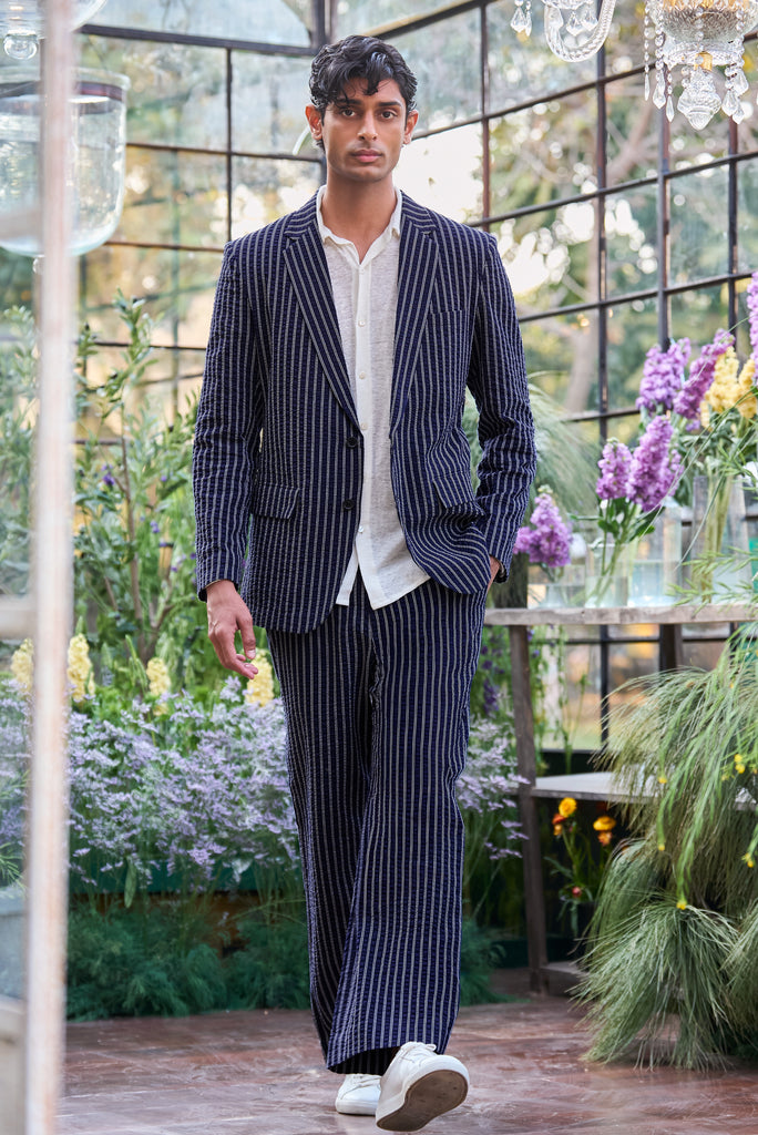 SEERSUCKER STRIPE BLAZER dash and dot