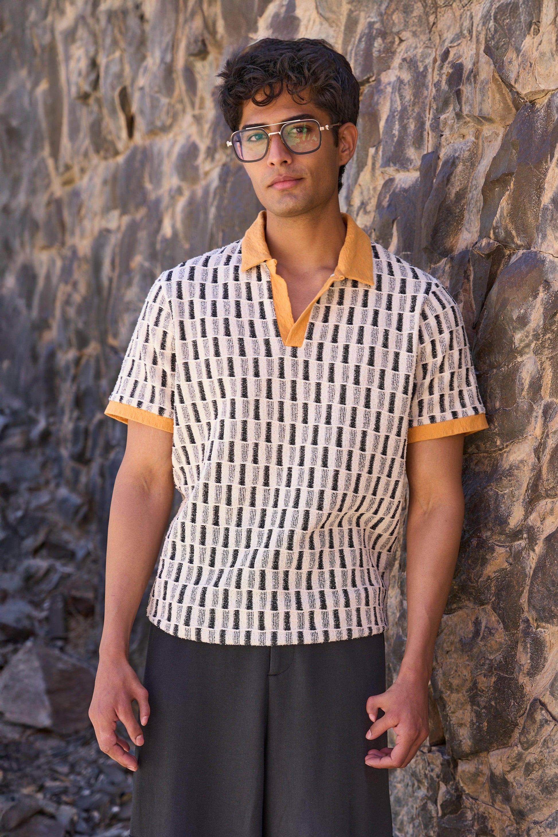 JACQUARD POLO - dash and dot