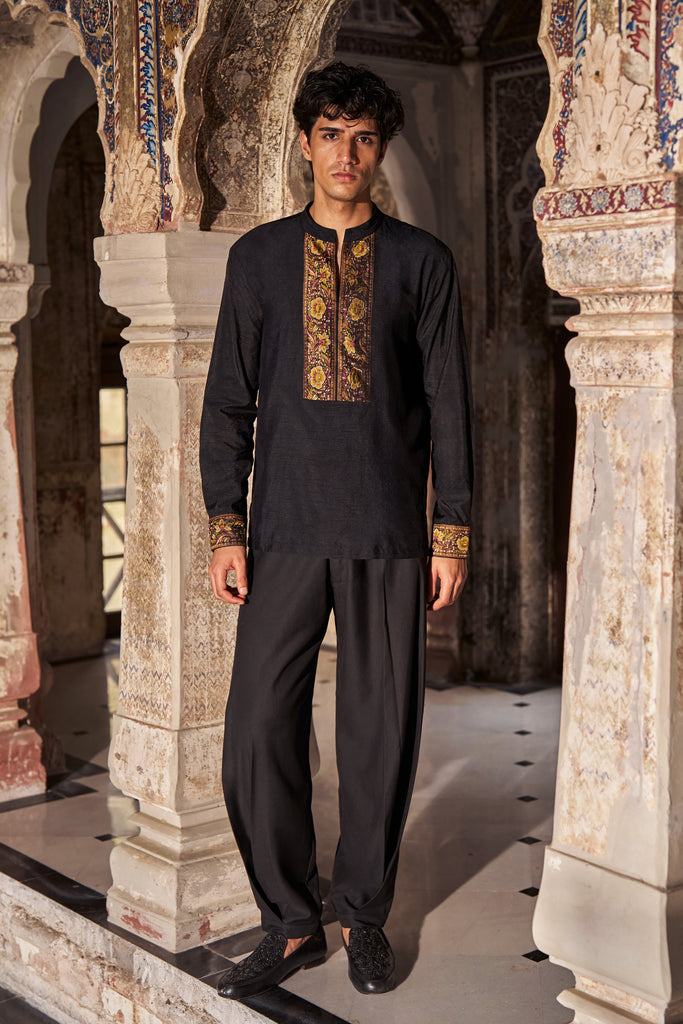 BENARES BORDER APPLIQUÉ SHIRT dash and dot