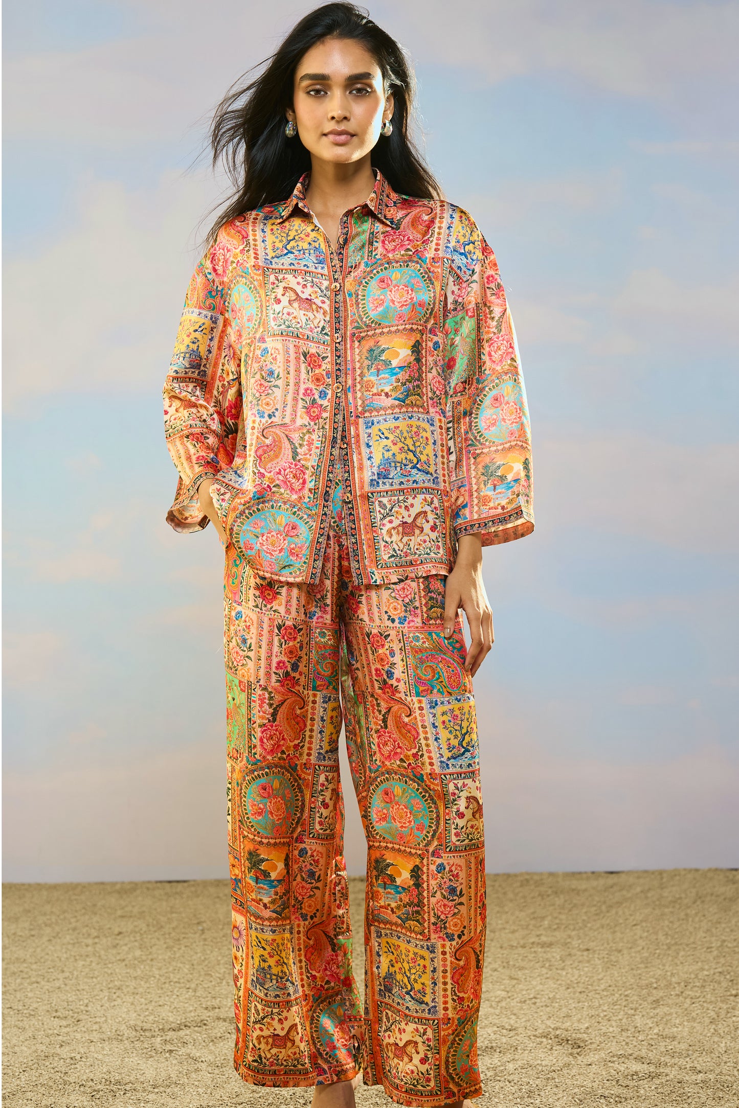 ORNAMENTAL PRINT SHIRT & PANT SET