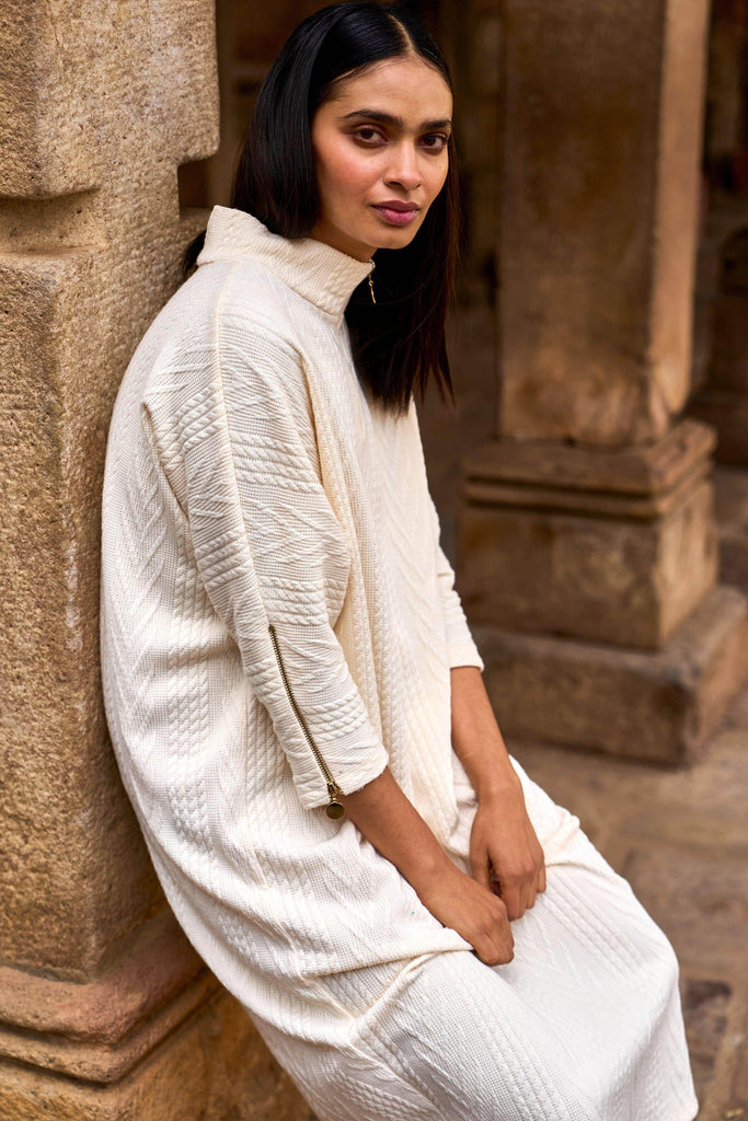 IVORY KNIT MIDI - dash and dot dash and dot