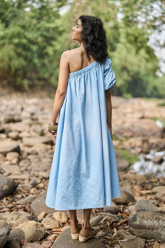 ONE-SHOULDER MIDI - dash and dot dash and dot