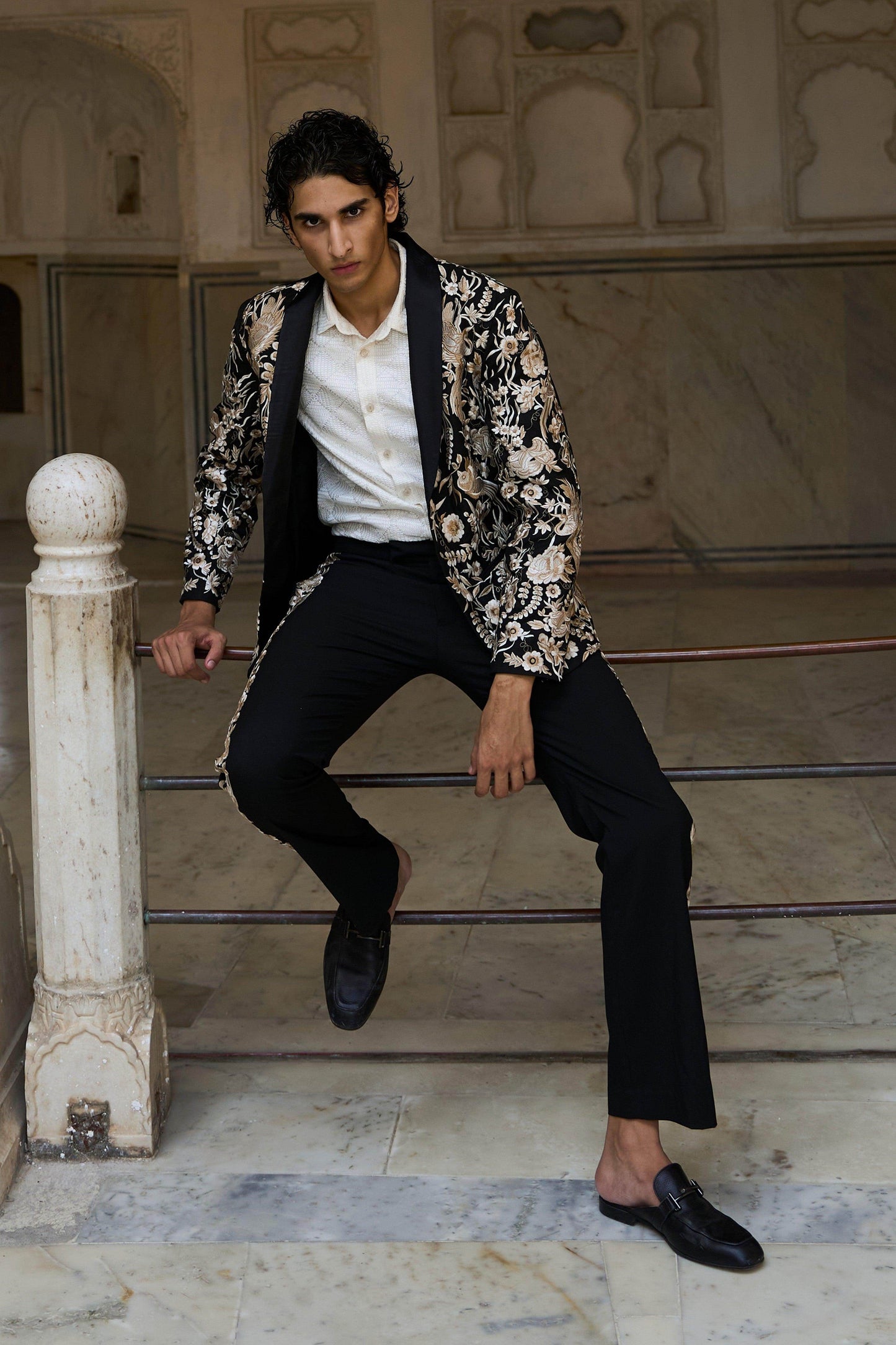 EMBROIDERED JACKET, SHIRT AND PANT - dash and dot