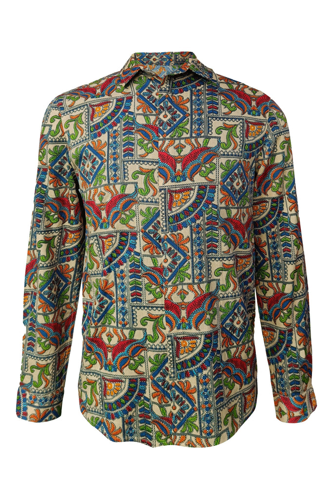 KALAMKARI PRINTED SHIRT - dash and dot dash and dot