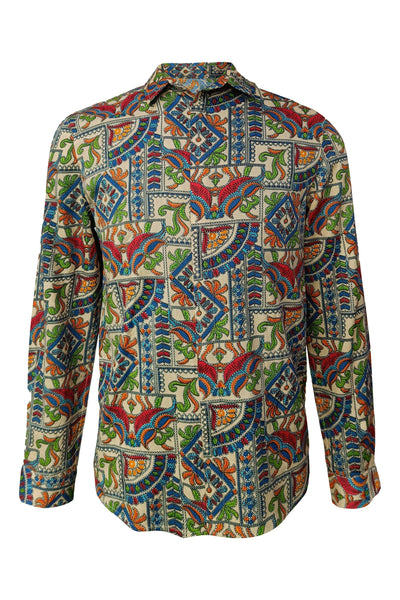 KALAMKARI PRINTED SHIRT - dash and dot