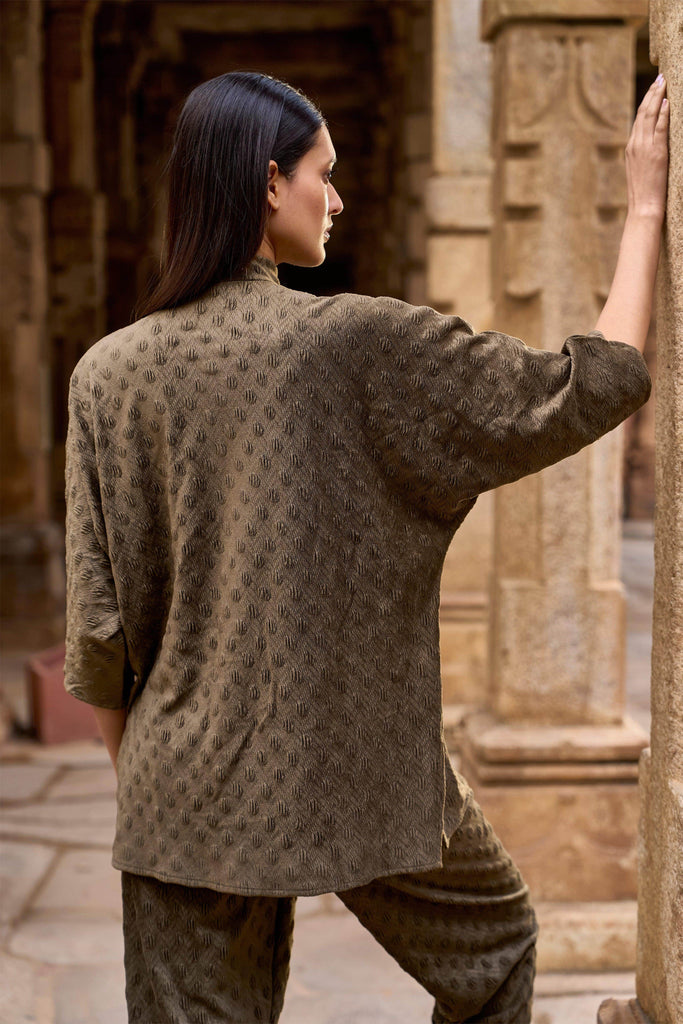 TEXTURED KNIT SUEDED SET - dash and dot dash and dot