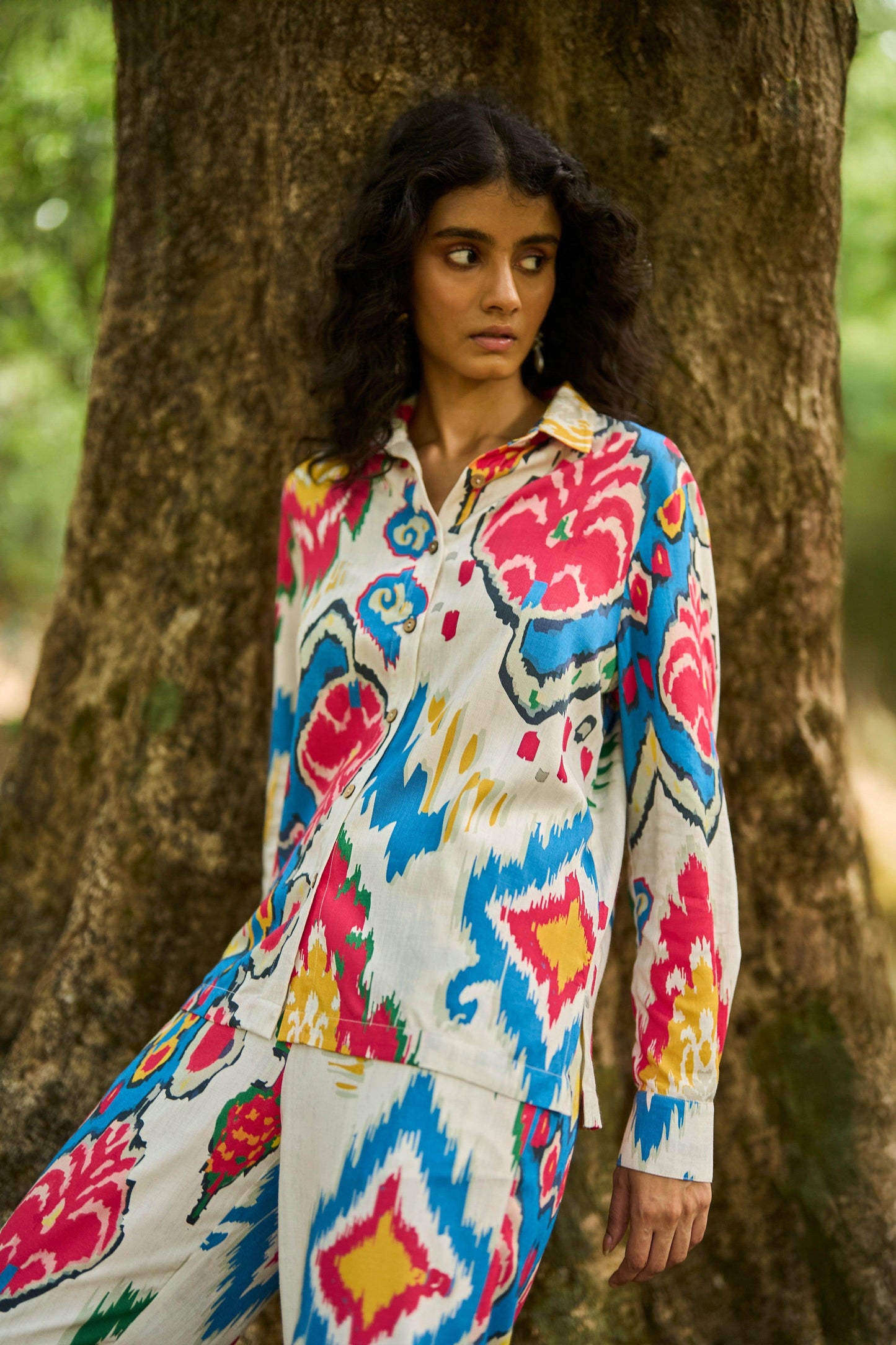 IKAT PRINT SHIRT - dash and dot