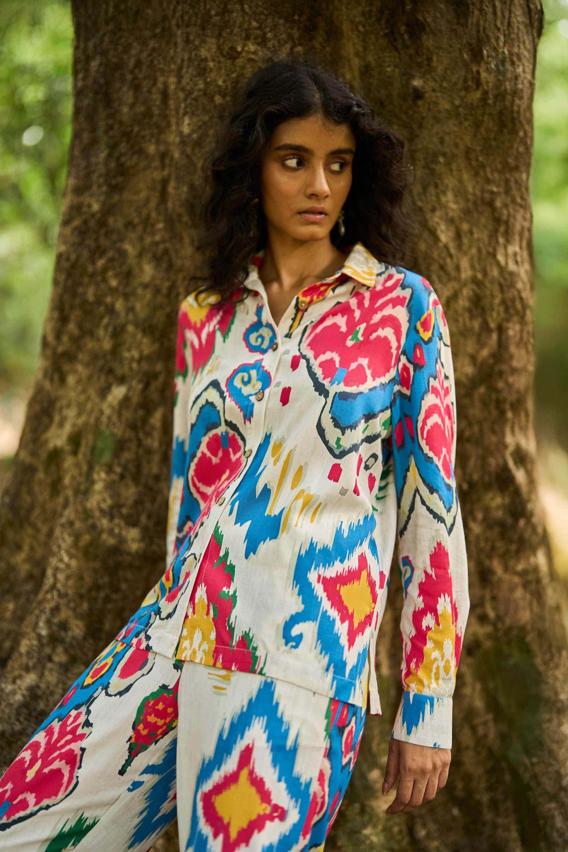 IKAT PRINT SHIRT - dash and dot