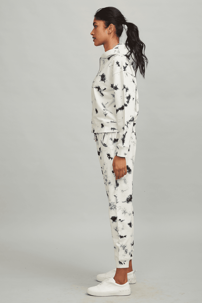 B/W TIE DYE TRACK SUIT - dash and dot dash and dot