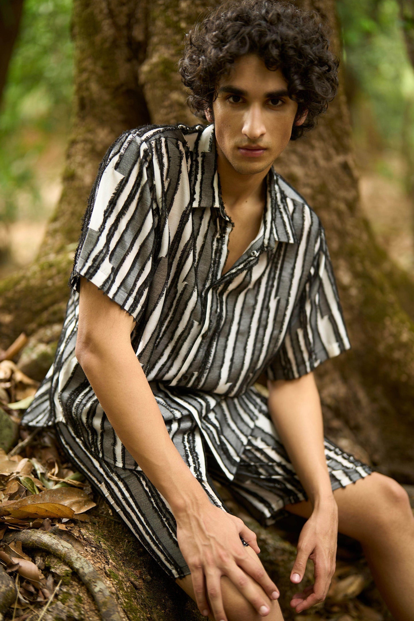 TEXTURED STRIPE SET - dash and dot