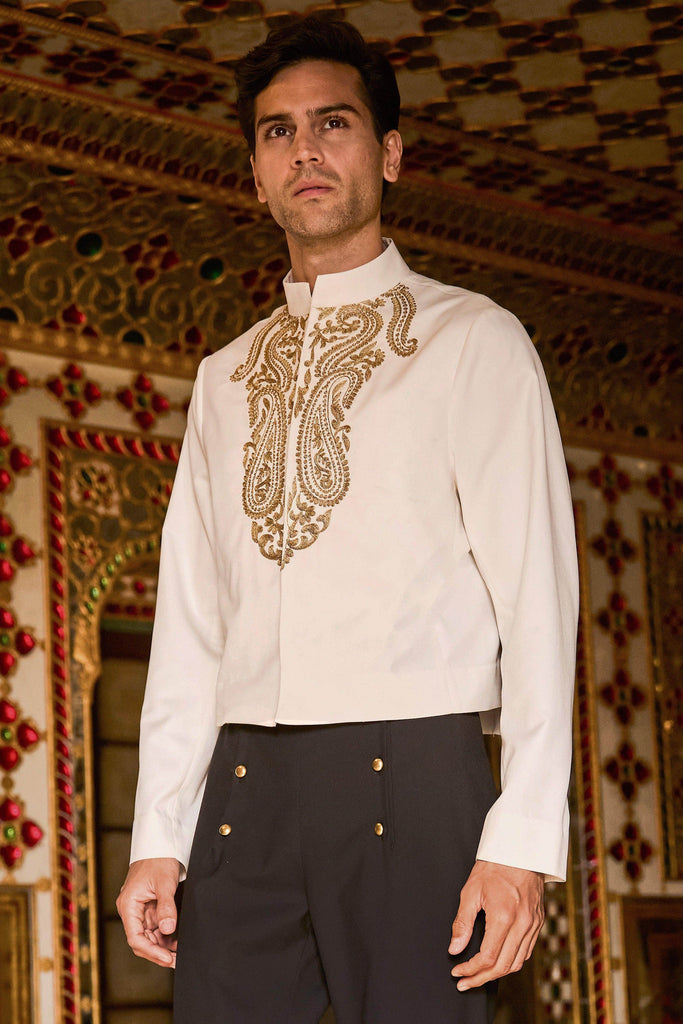 EMBROIDERED SHIRT & SAILOR PANT SET - dash and dot dash and dot