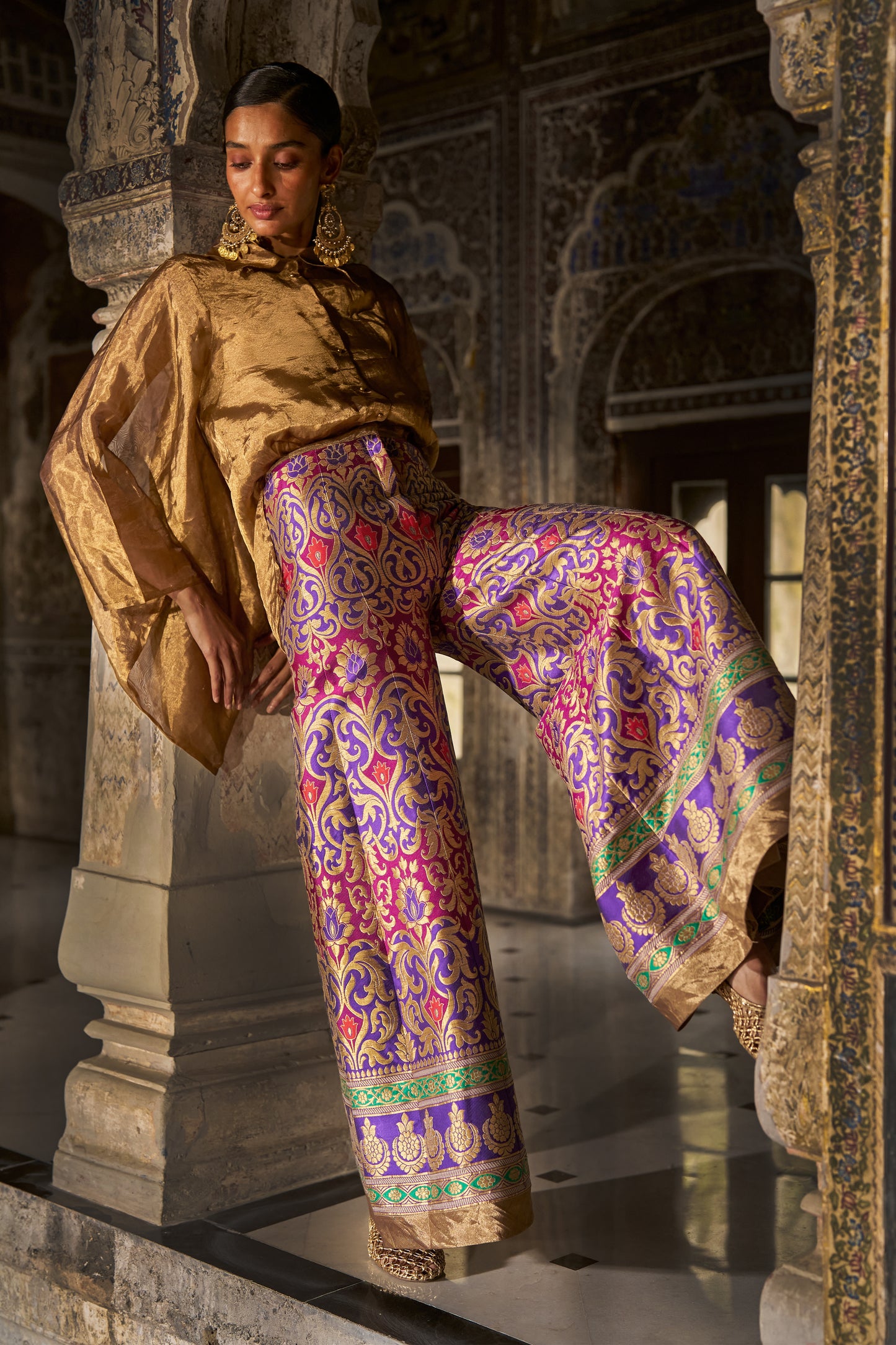 BENARES SILK BROCADE PANT