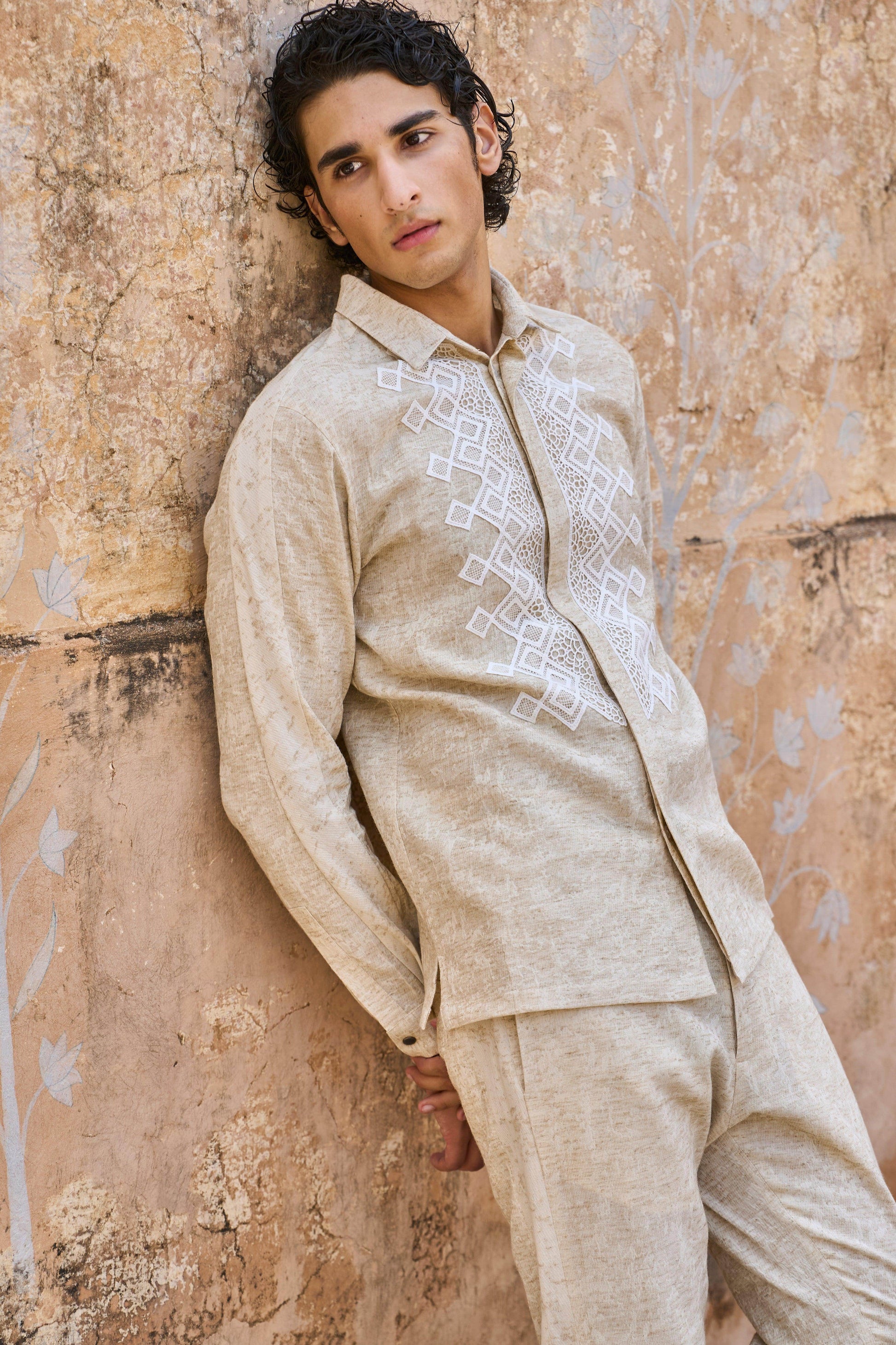 TEXTURED LINEN SET - dash and dot