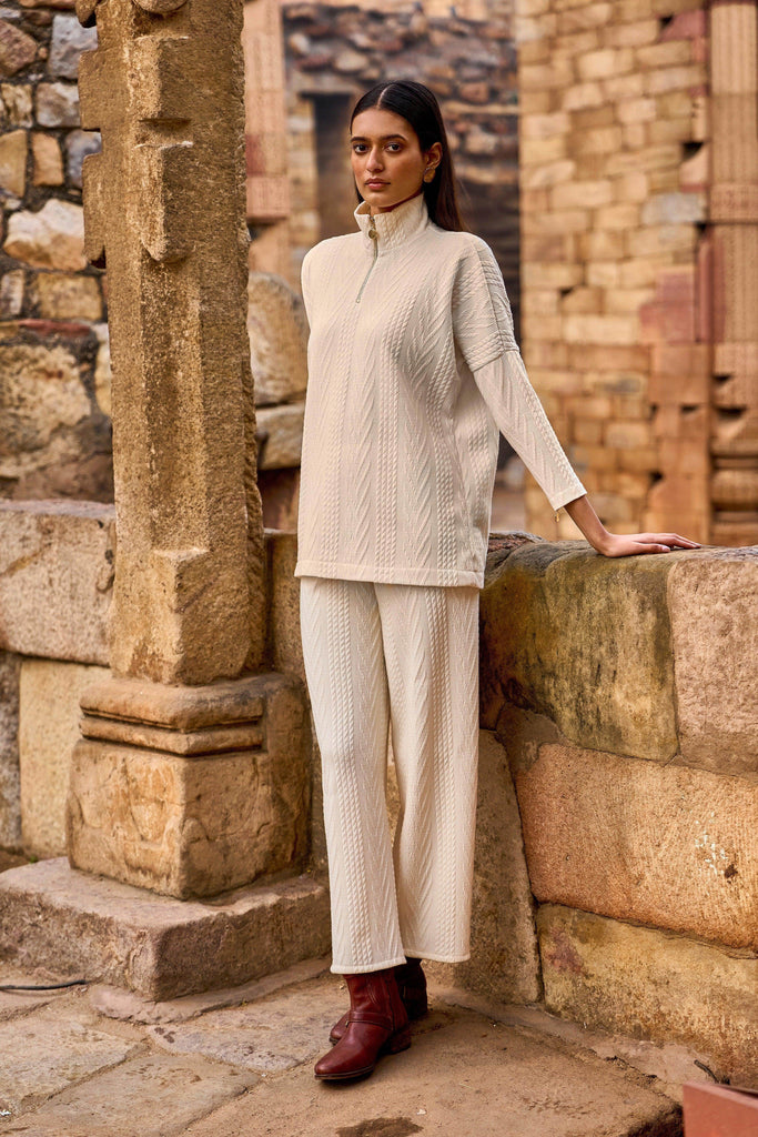 IVORY KNIT PANT - dash and dot dash and dot