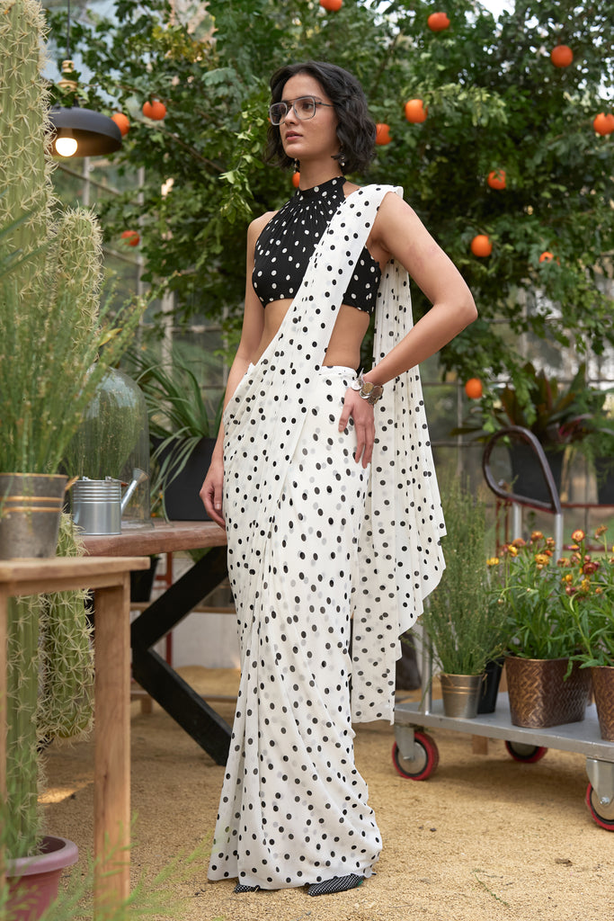 POLKA DOT HALTER NECK BLOUSE dash and dot