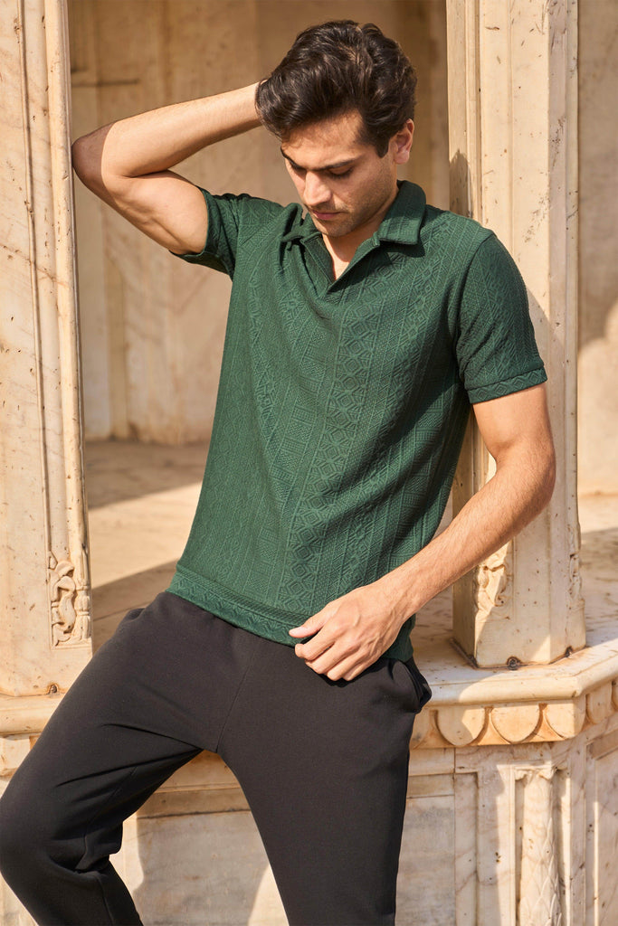 JACQUARD POLO - dash and dot dash and dot