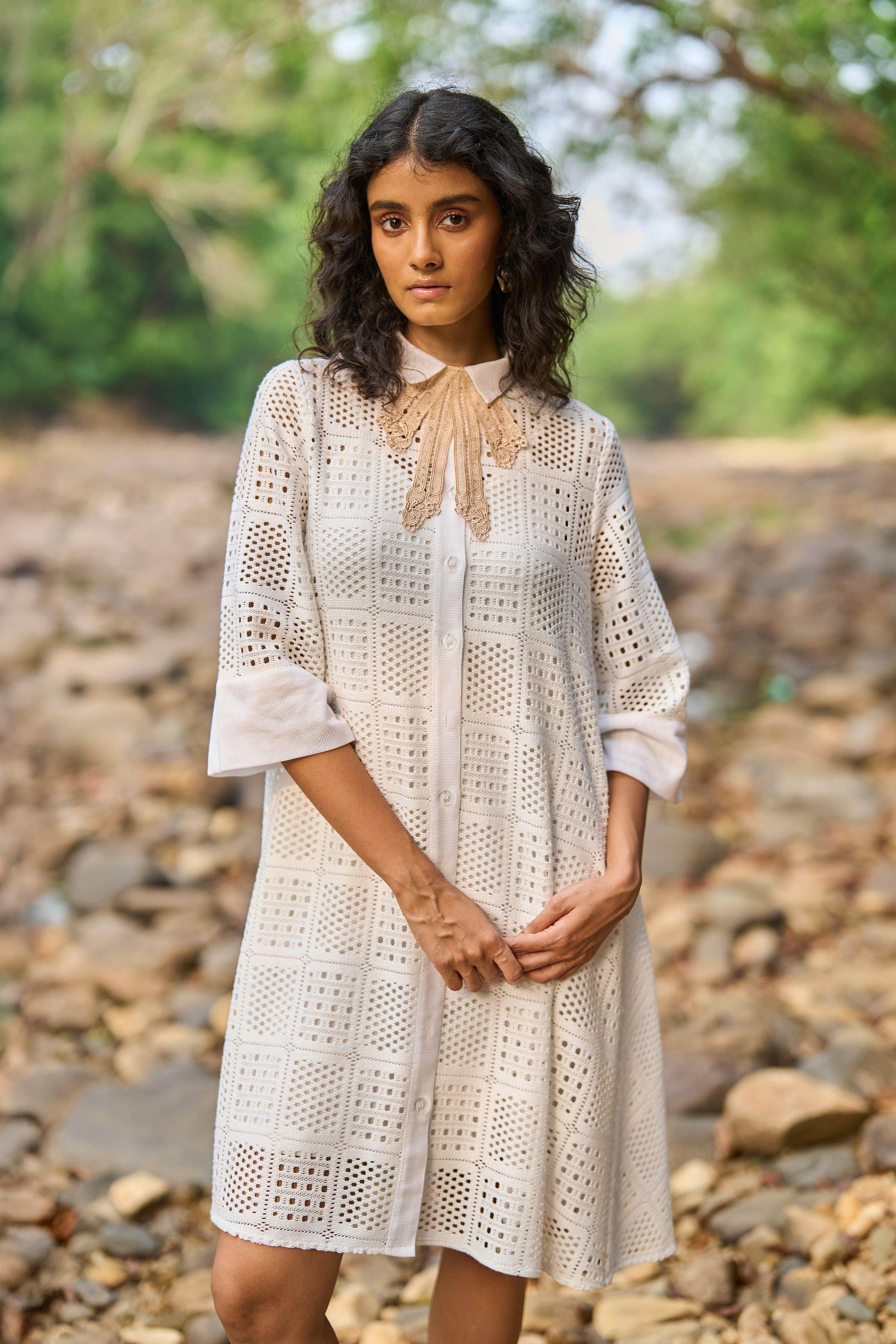 A-LINE LACE DRESS - dash and dot