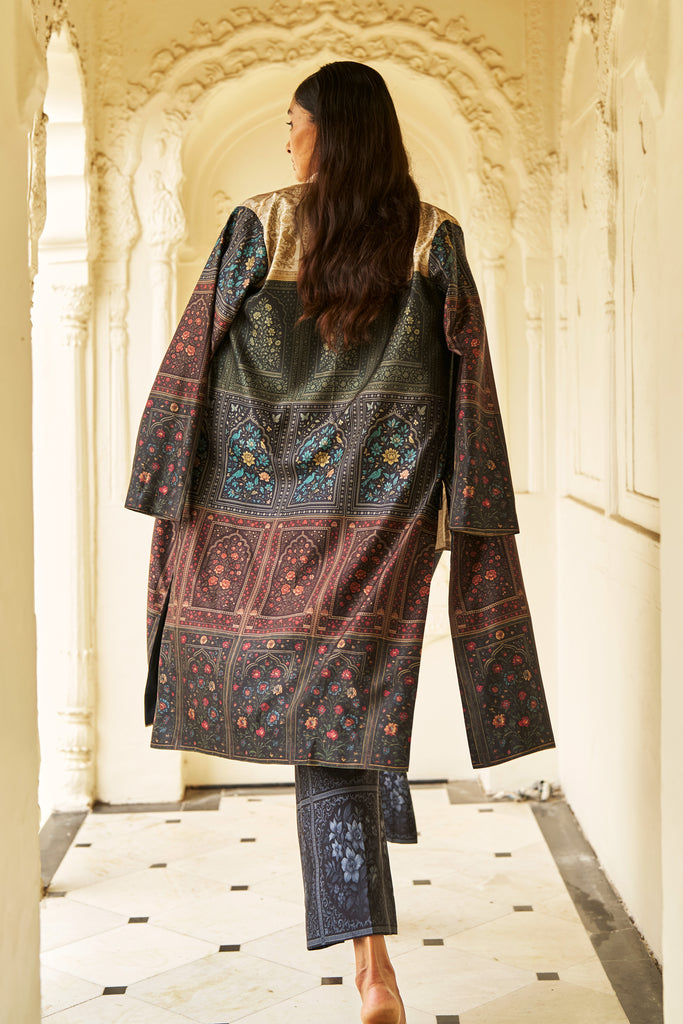 MUGHAL PRINT LONGLINE SET dash and dot