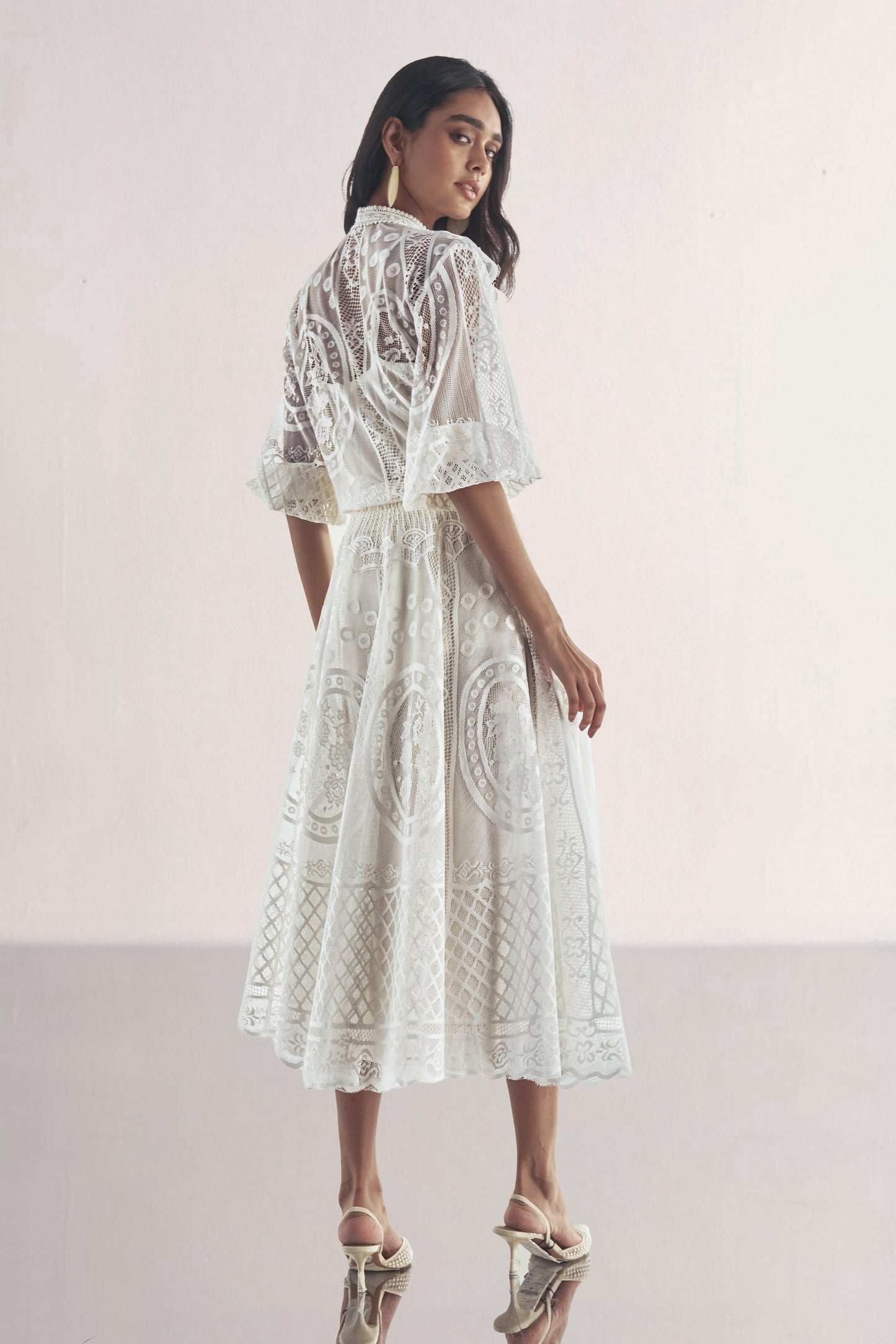 A-LINE LACE SKIRT