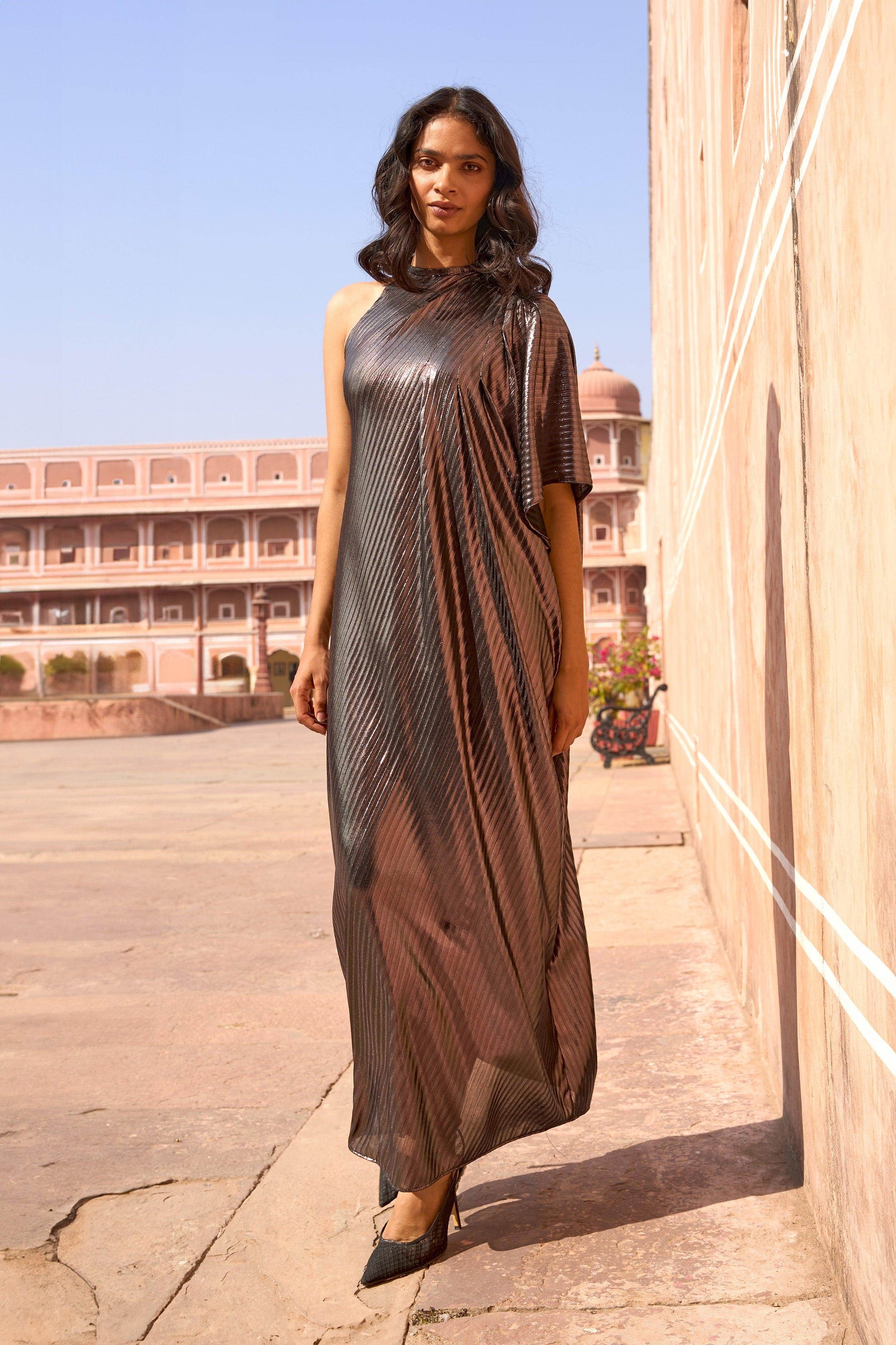 SINGLE SLEEVE KAFTAN DRESS - dash and dot