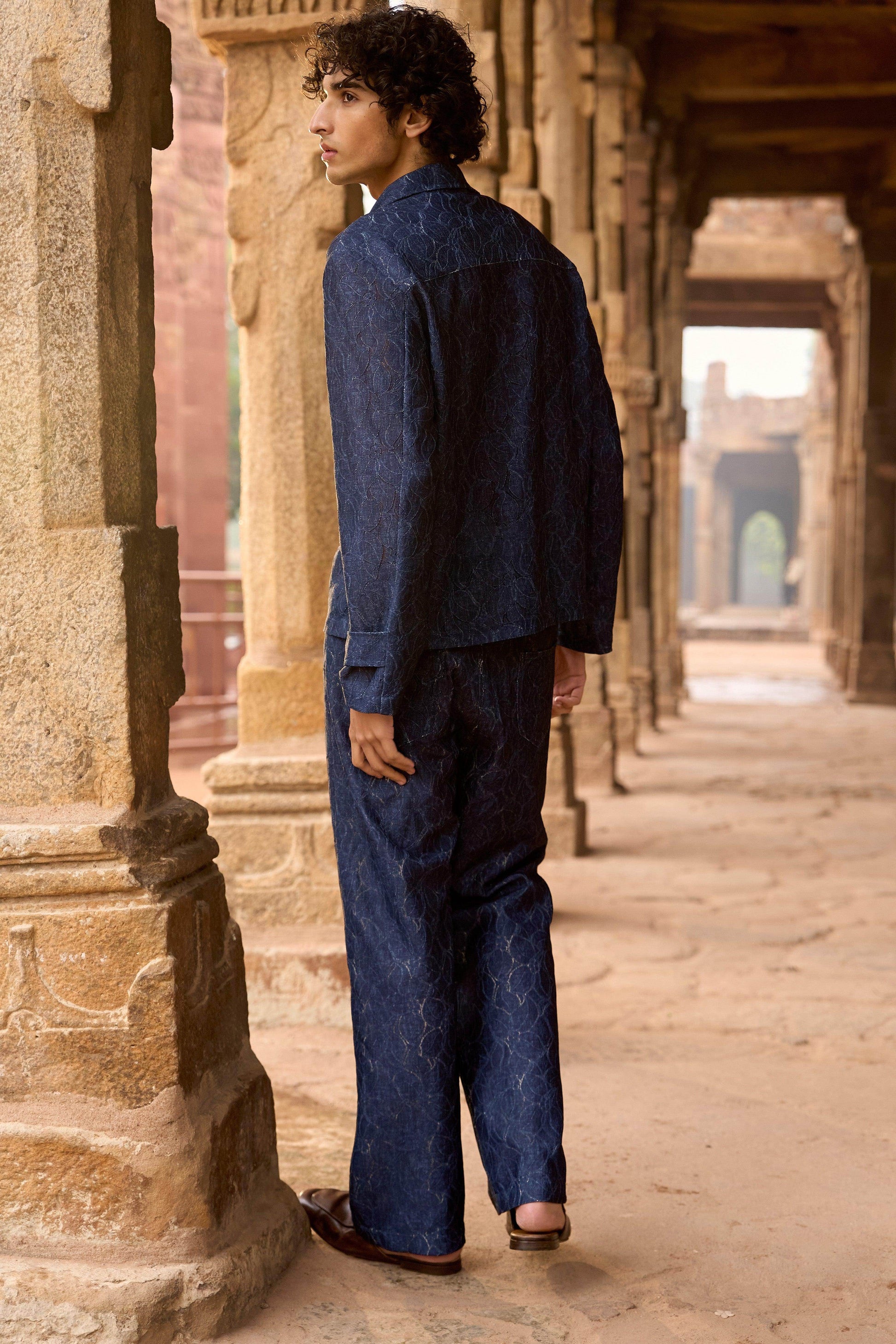 DENIM PATTERNED SET - dash and dot