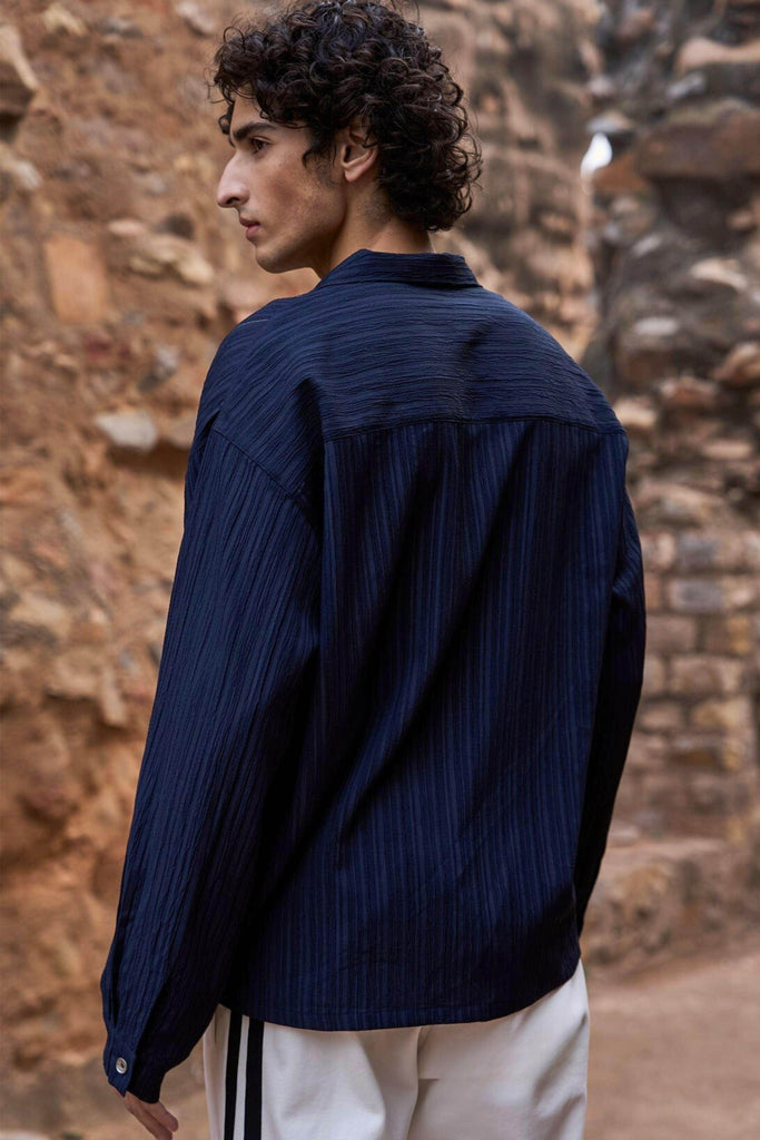 TEXTURED BOXY SHIRT - dash and dot dash and dot