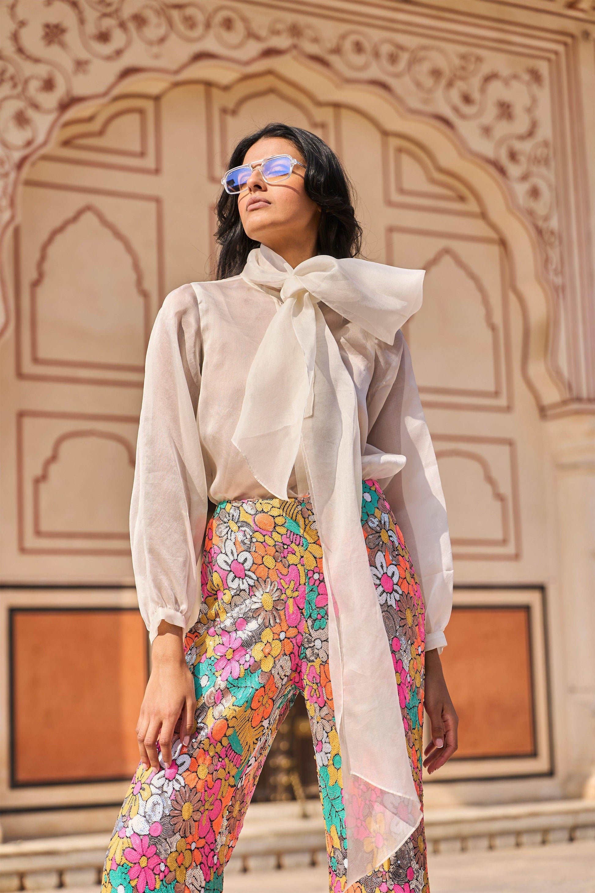 ORGANZA BOW SHIRT - dash and dot