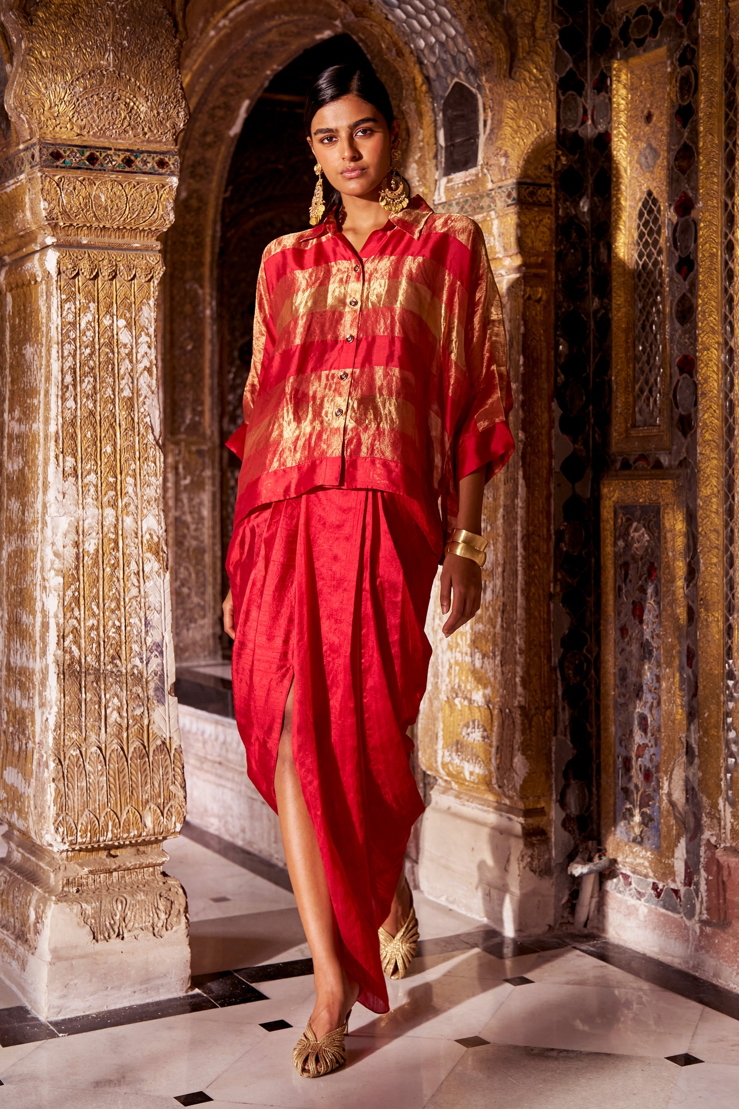 BENARES TISSUE STRIPED SHIRT