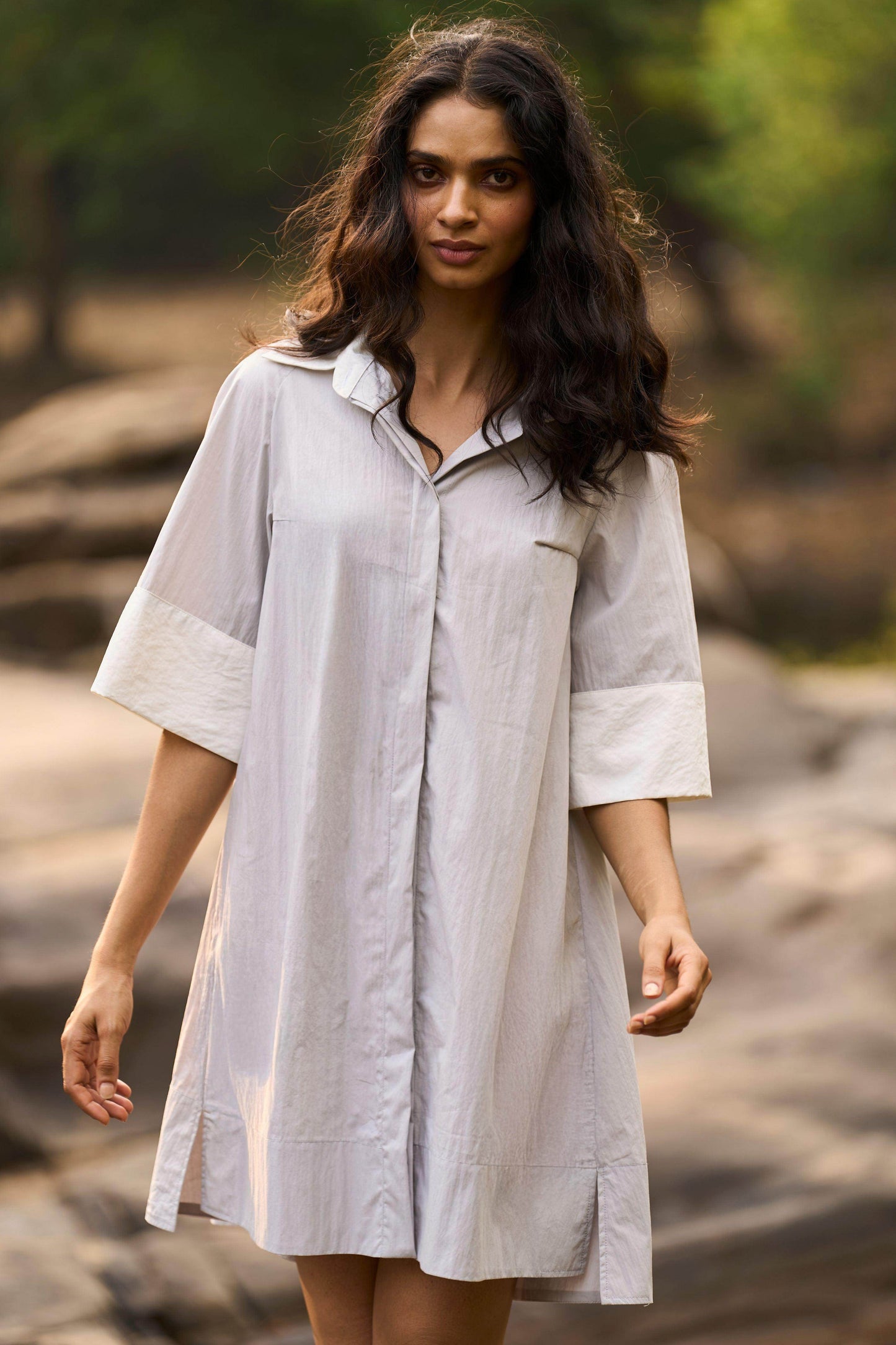 COLOUR BLOCKED MINI SHIRT DRESS - dash and dot