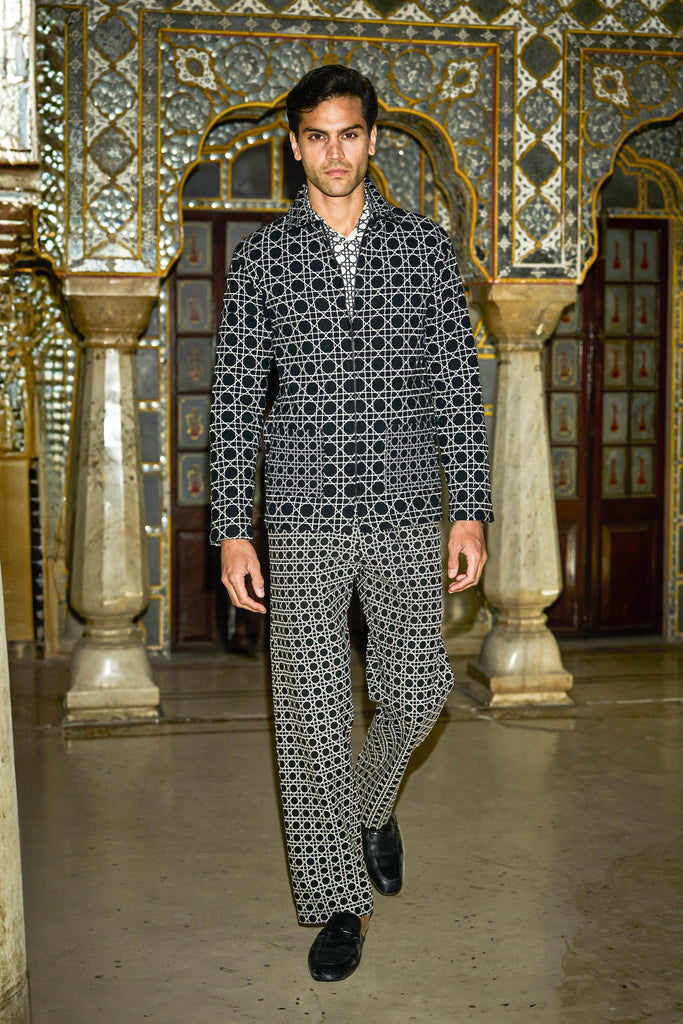 RATTAN EMBROIDERED TROUSER - dash and dot dash and dot