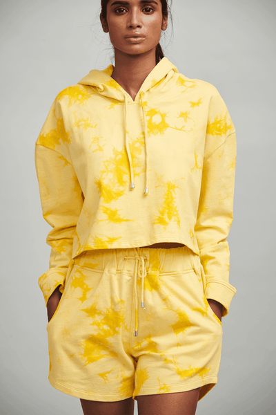 YELLOW TIE DYE HOODIE - dash and dot