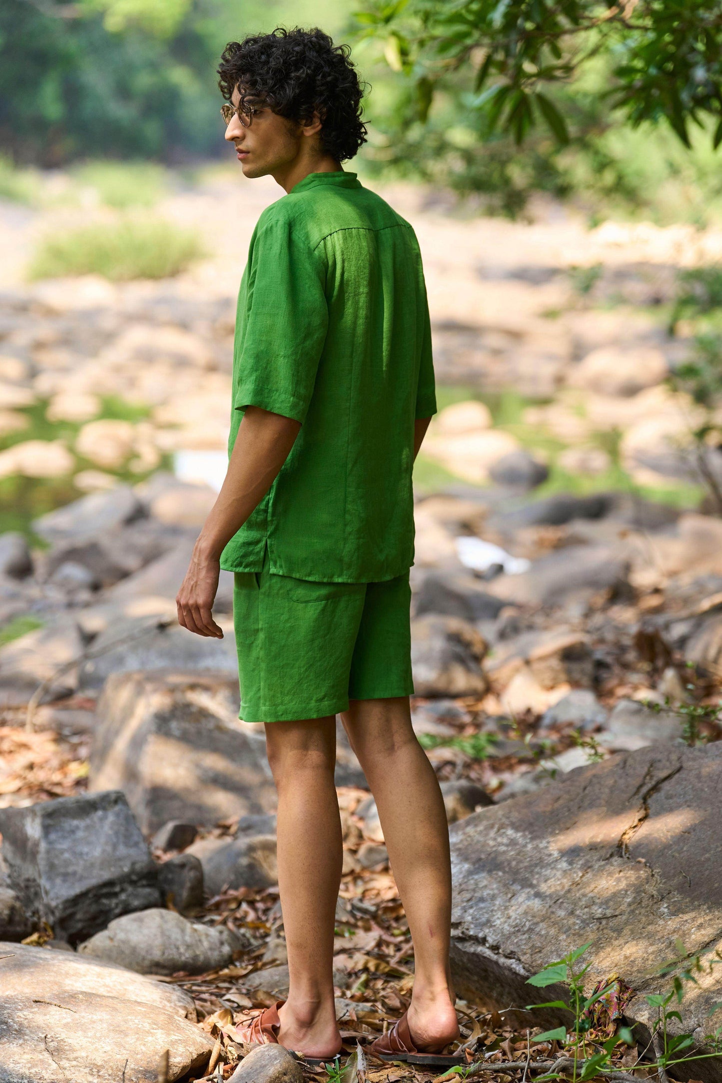 LINEN SHORTS SET - dash and dot